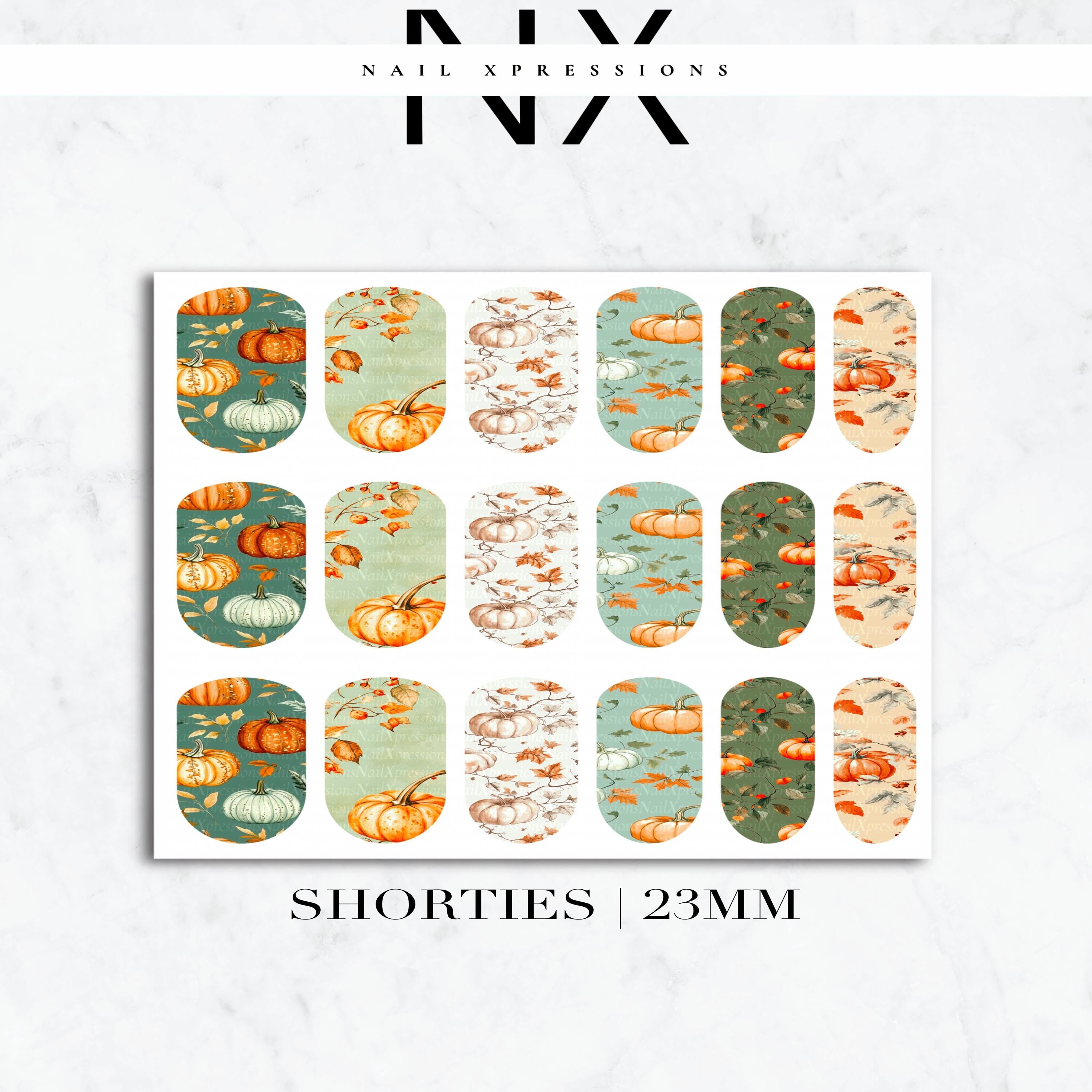 Vintage Pastel Fall Mix Nail Decals | Nail Art Water Transfer | Nail Wraps
