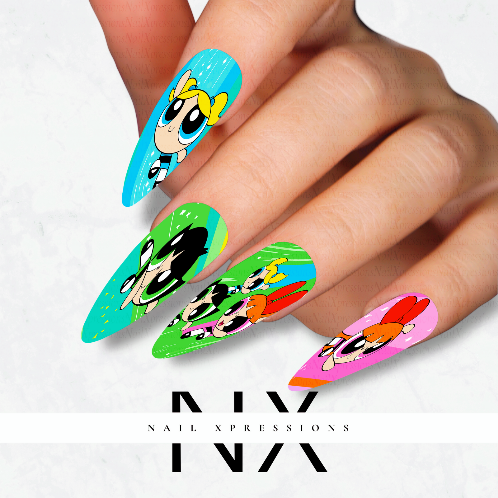 Cartoon Girls Nail Decals |  Nail Art Water Transfer | Nail Wraps