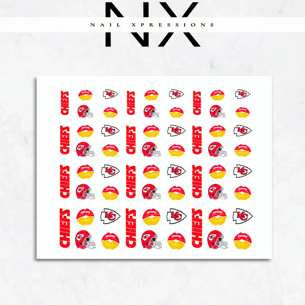 Game Day Chiefs Nail Stickers