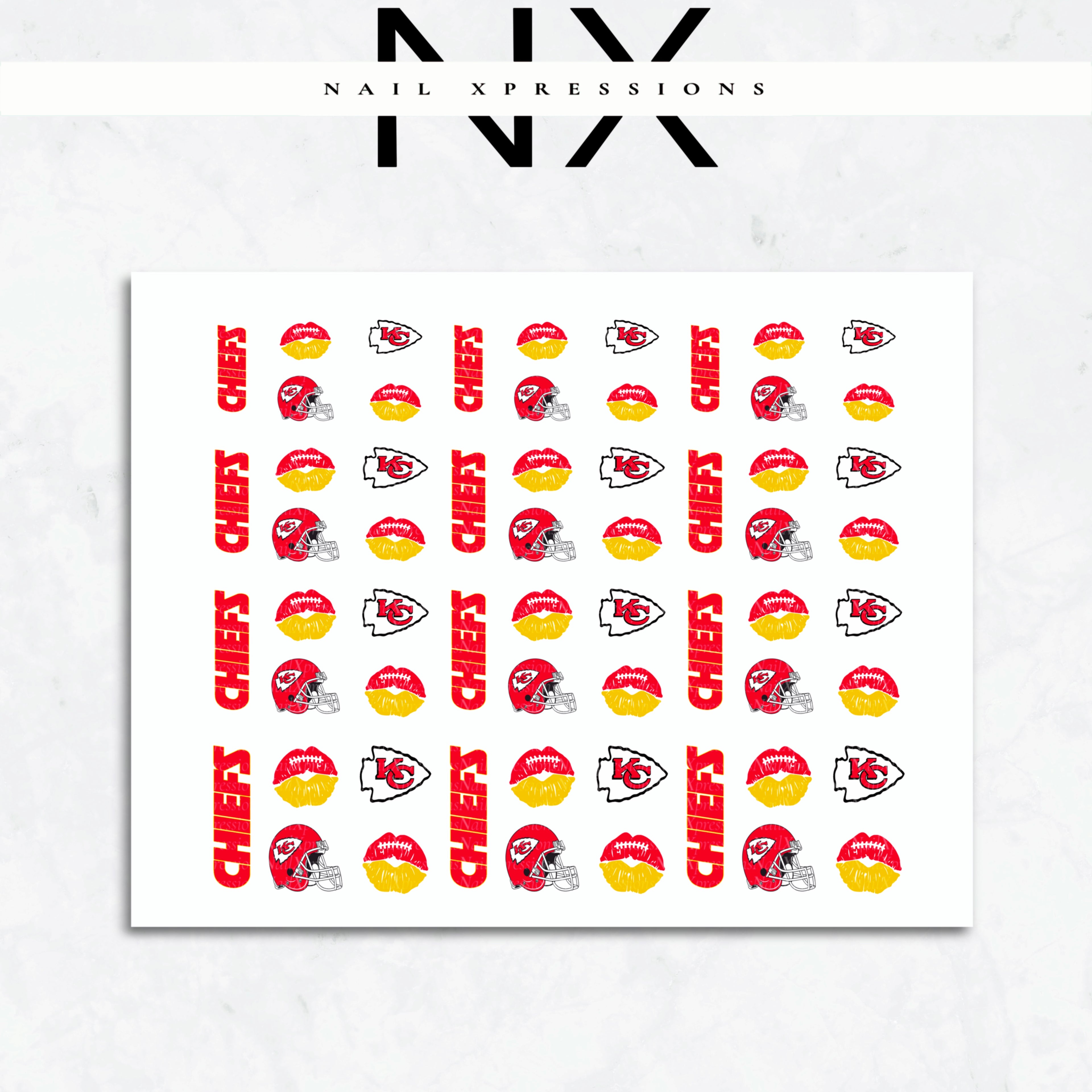 Game Day Chiefs Nail Stickers