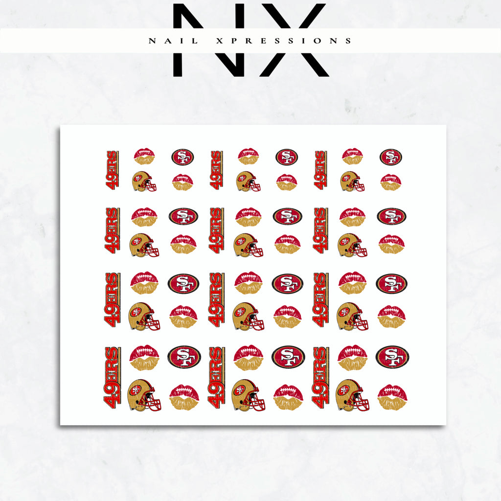 Game Day 49ers Nail Stickers