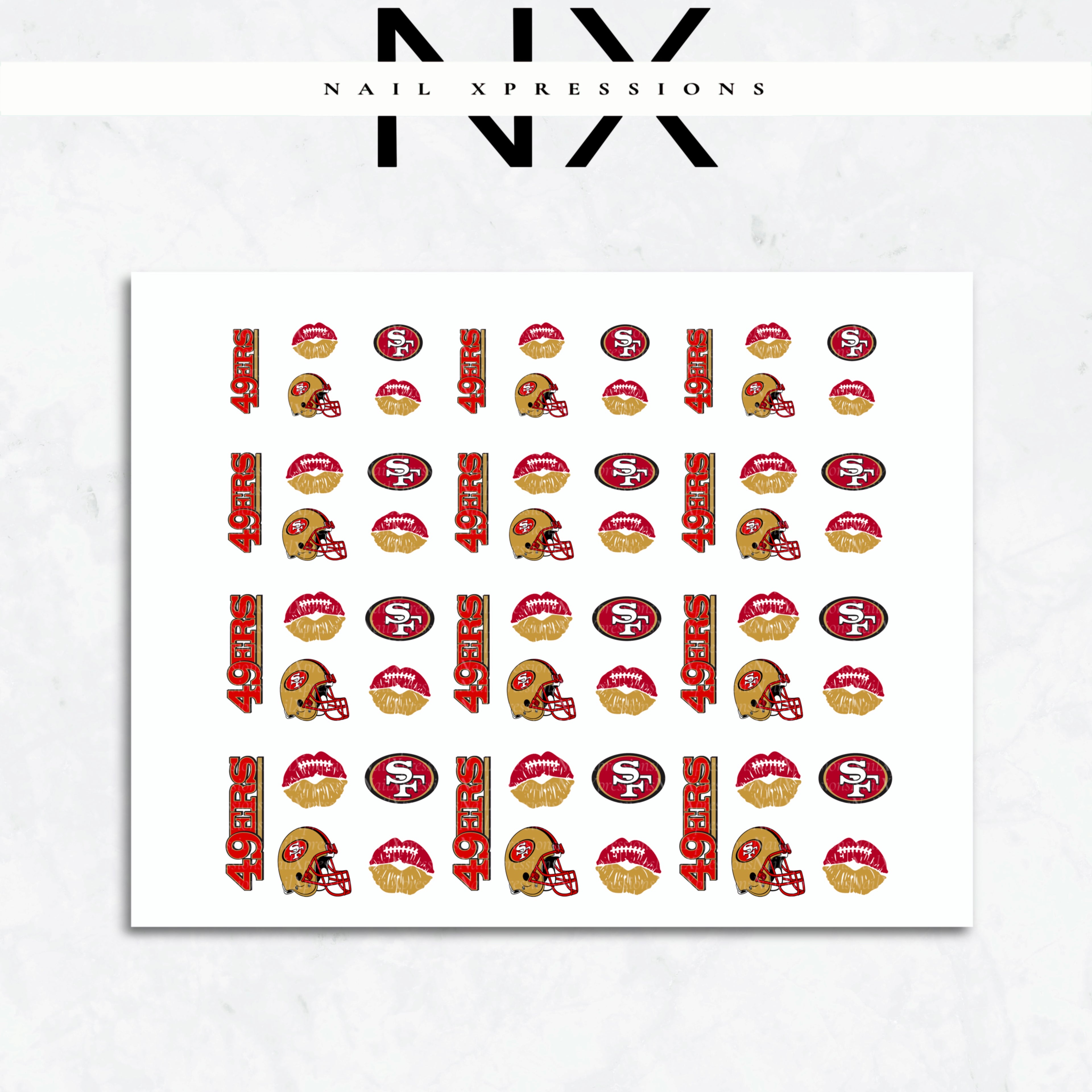 Game Day 49ers Nail Stickers