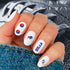 Football Nail Art Buffalo Bills | Football Nail Stickers or Nail Water Decals