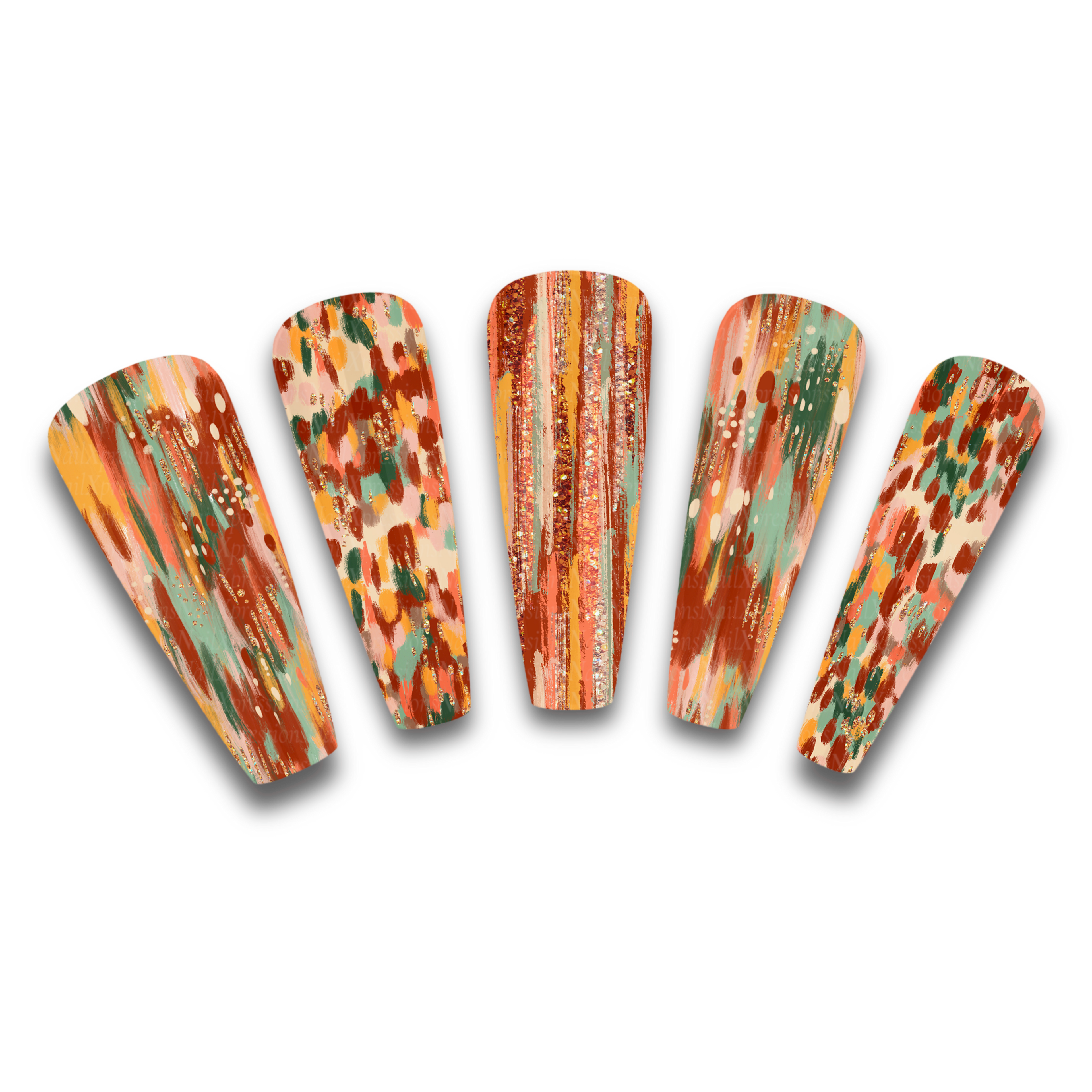 Abstract Fall Nail Decals