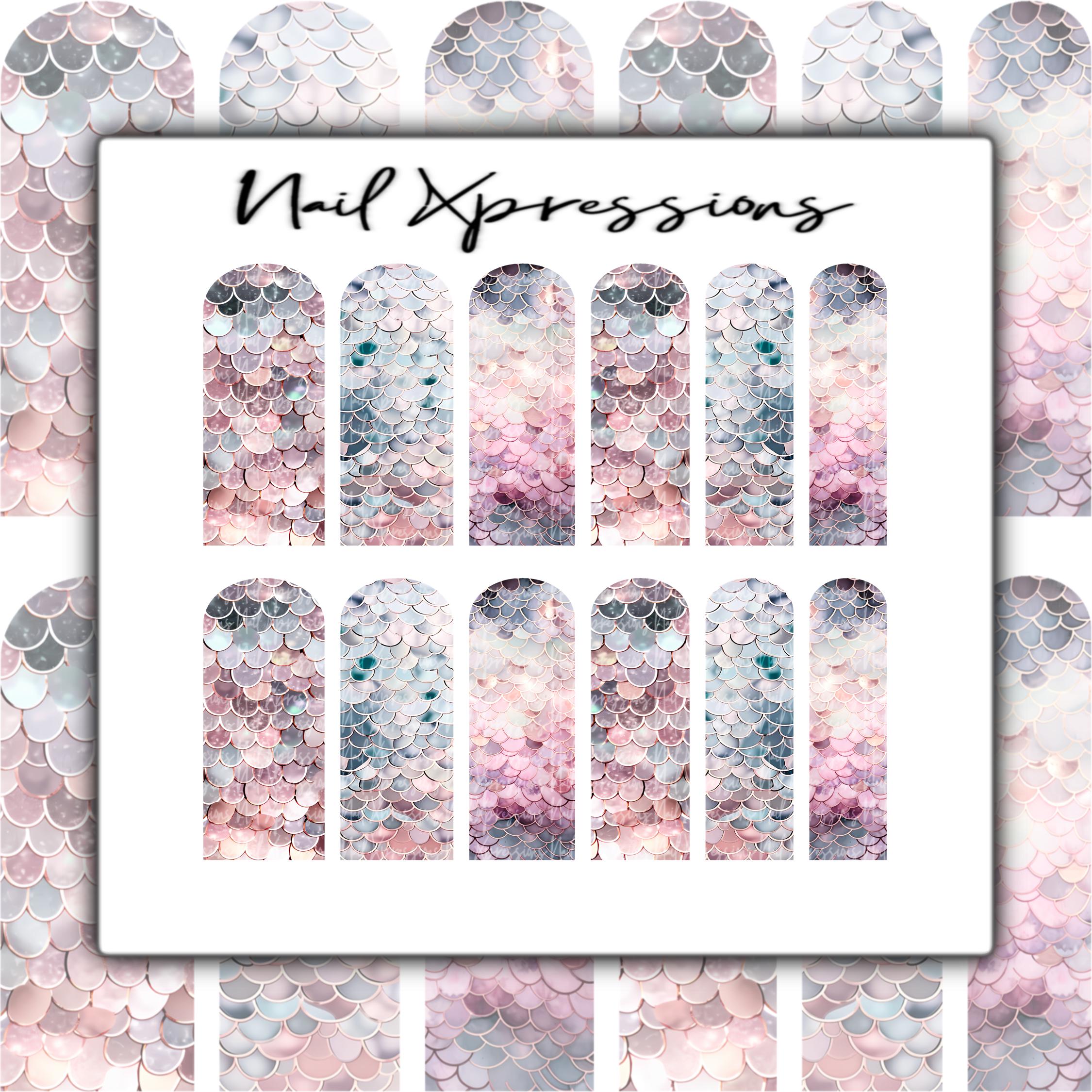 Mermaid Nail Water Nail Wraps | Nail Art Water Transfer | Nail Wraps