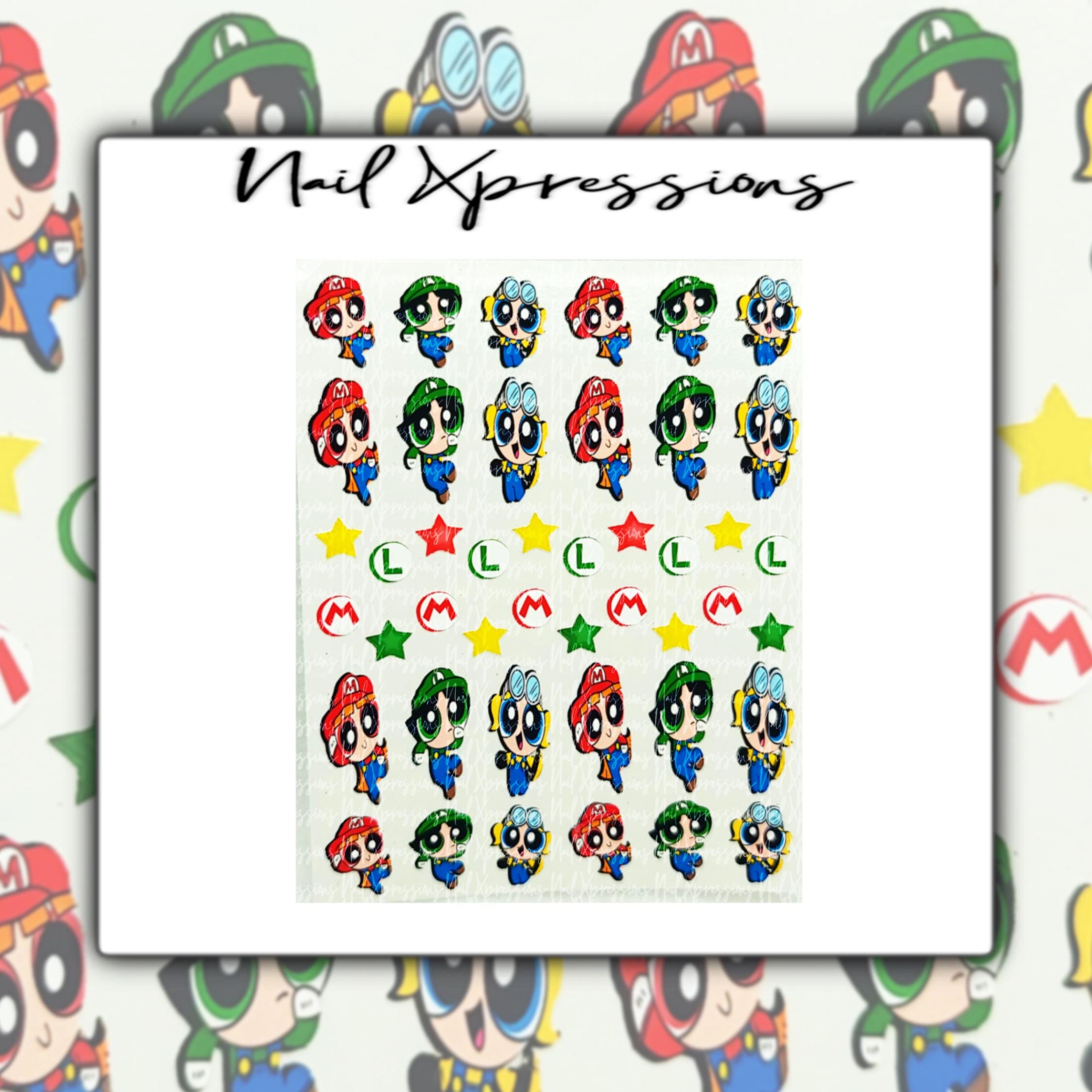 Gamer Girls Nail Stickers or Water Decals | Cartoon Nail Art | Gamers Nail Art | Fun Nails | Nail Stickers | Nail Decals