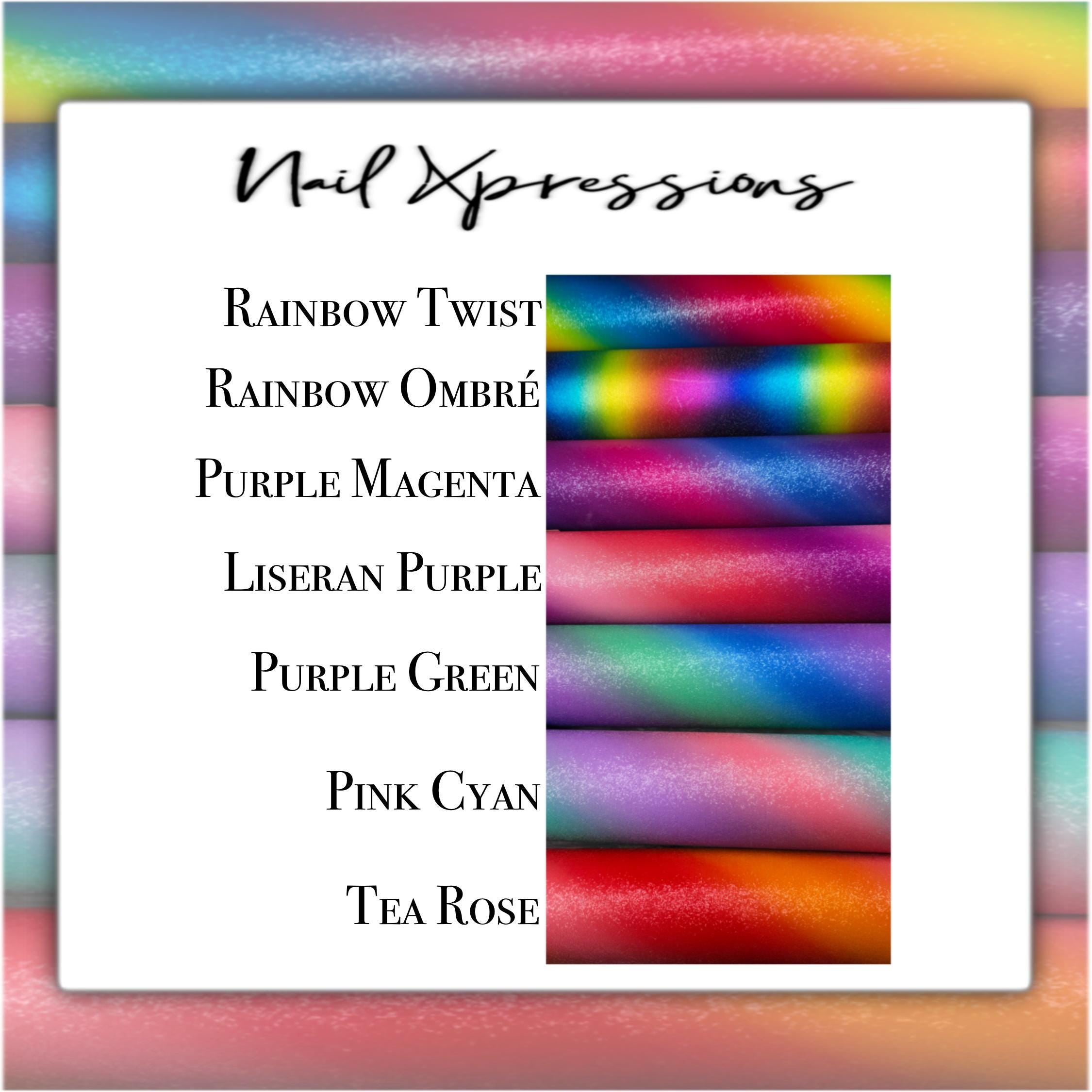Rainbow Ombre Flame Nail Sticker | Vinyl Nail Art Stickers