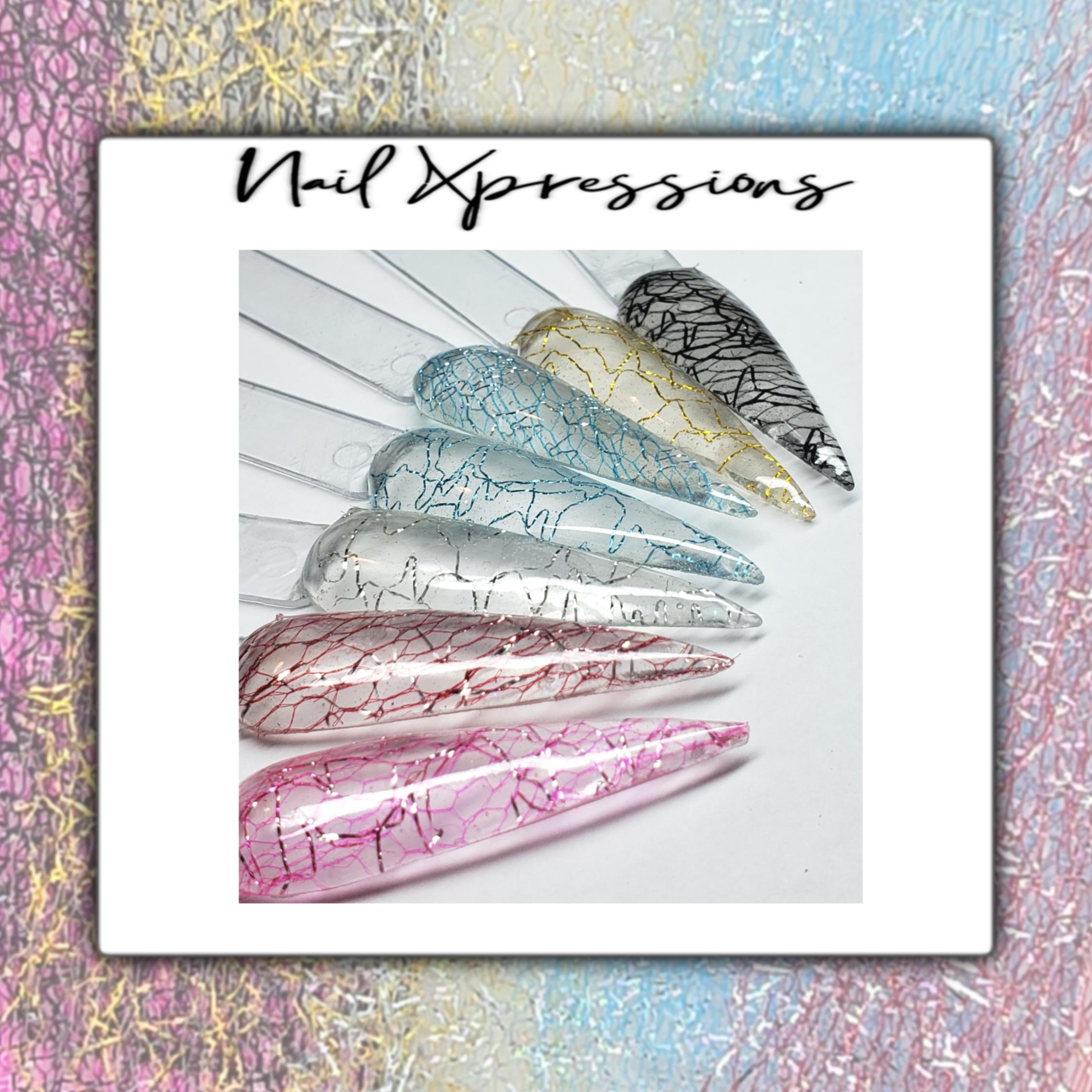 Nail Art Fabric Metallic Netting Nail Art | Nail Art Decorations | Encapsulated Embellishments