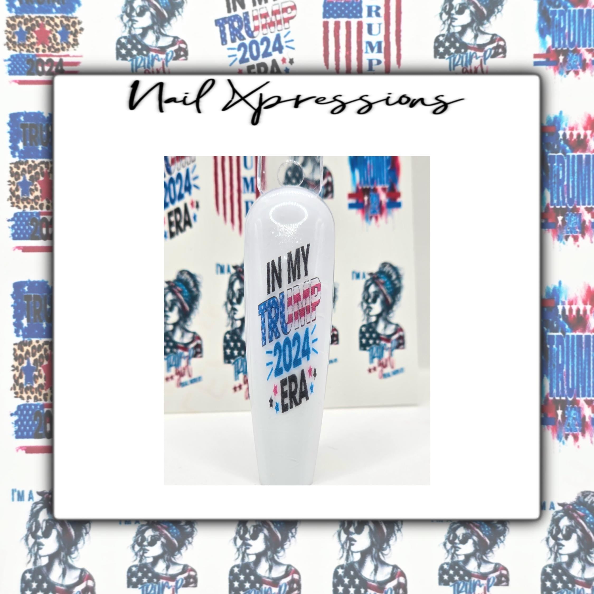 Trump Girl Water Decal Trump 2024 Nail Art | Trump Nail Decals | Nail Decal | Trump Girl Nails