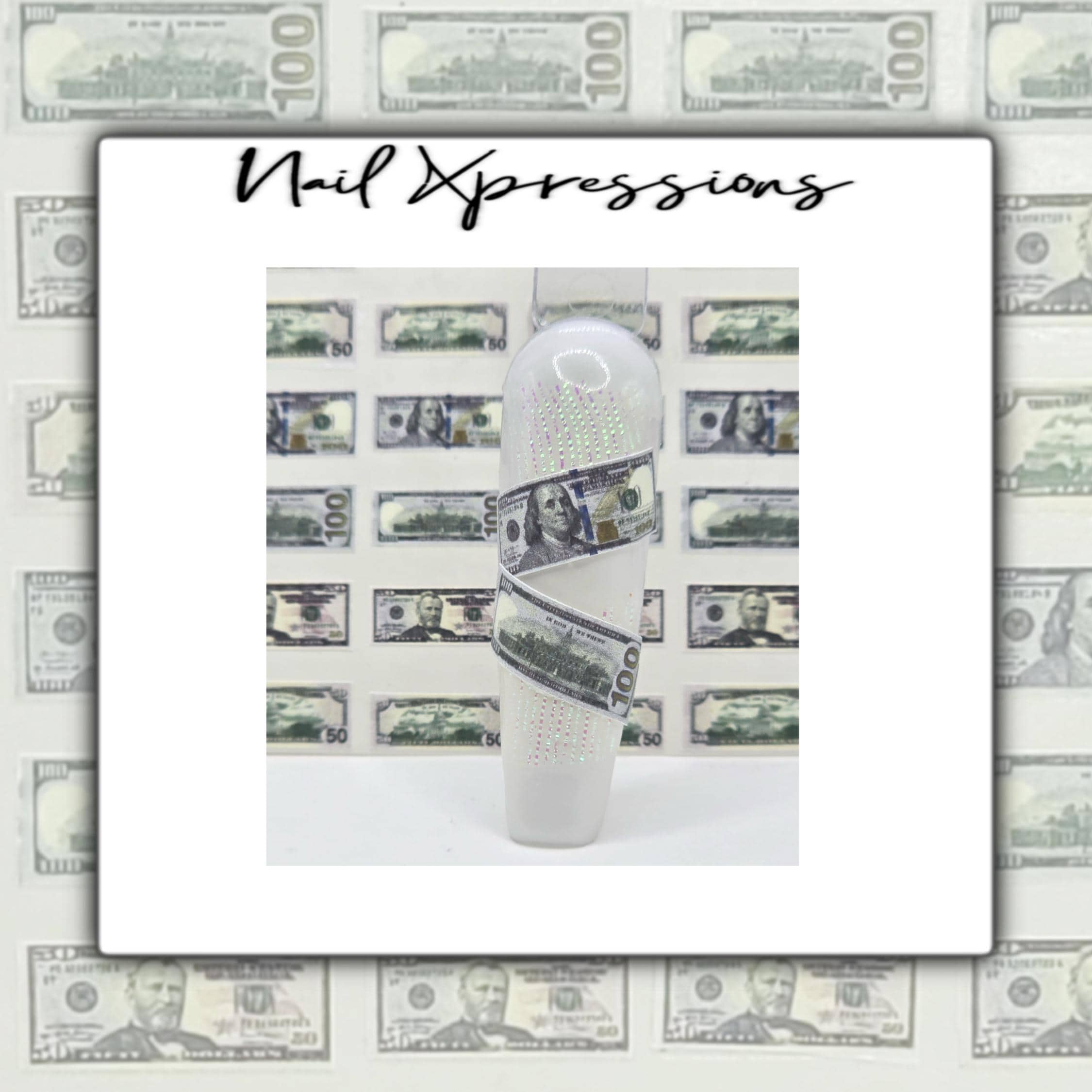 Mini Money Bills Nail Sticker