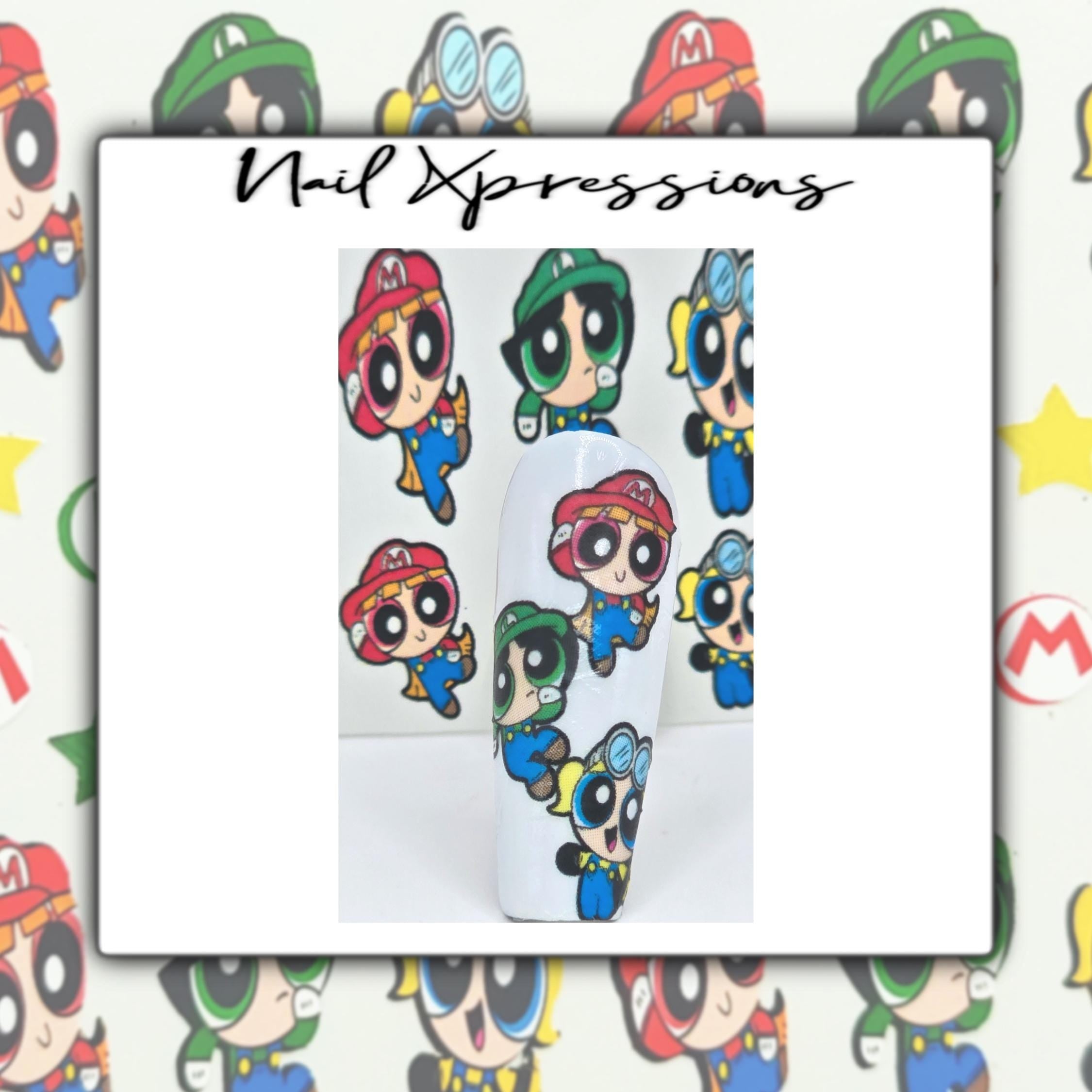 Gamer Girls Nail Stickers or Water Decals | Cartoon Nail Art | Gamers Nail Art | Fun Nails | Nail Stickers | Nail Decals