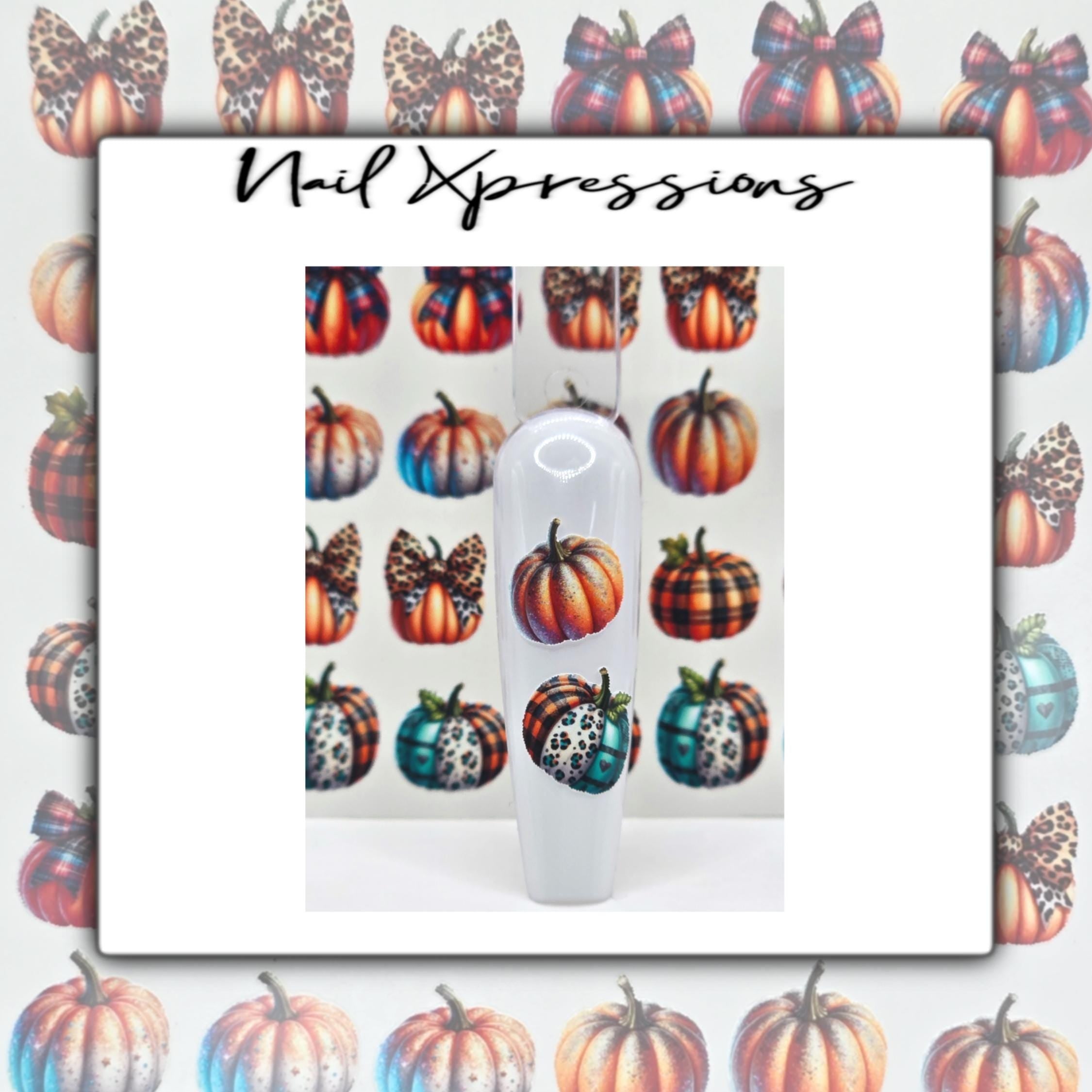 Fall Pumpkins Nail Art Stickers