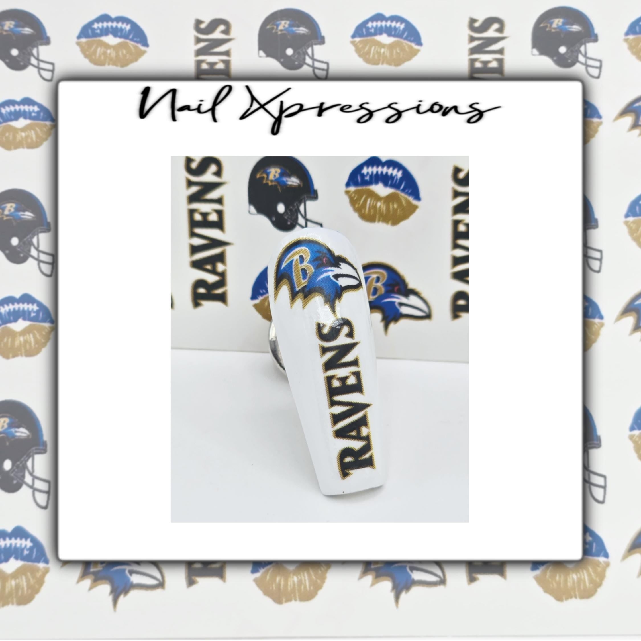 Ravens Football Fan Water Decals | Football Nail Decals | Sport Nail Art | Nail Art | Nails | Nail Decals