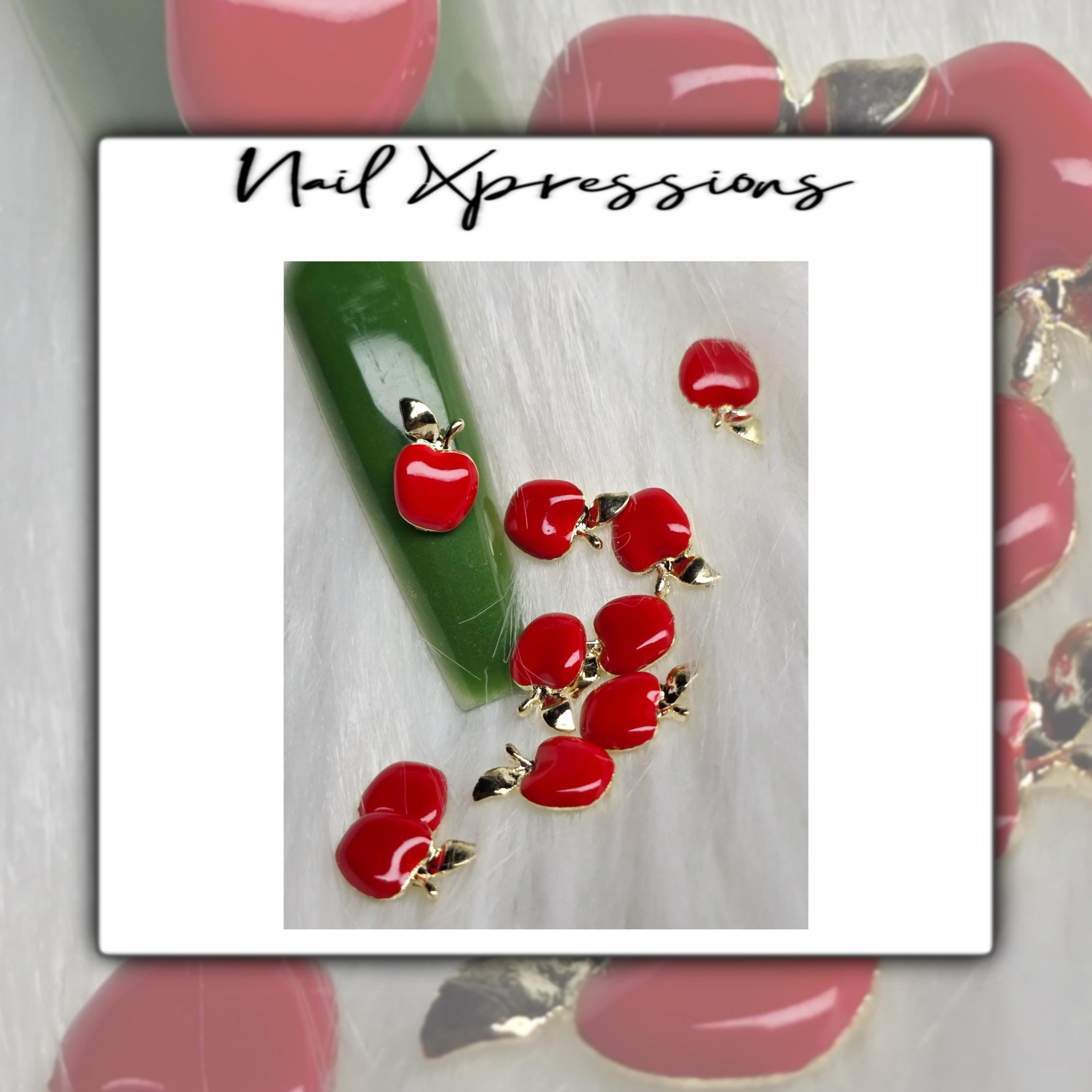 Red Apple Nail Charm