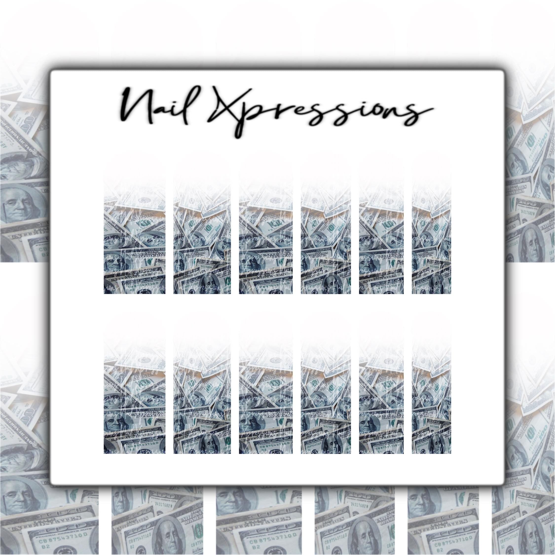 Ombré Benjamin Bill Money Nail Wraps