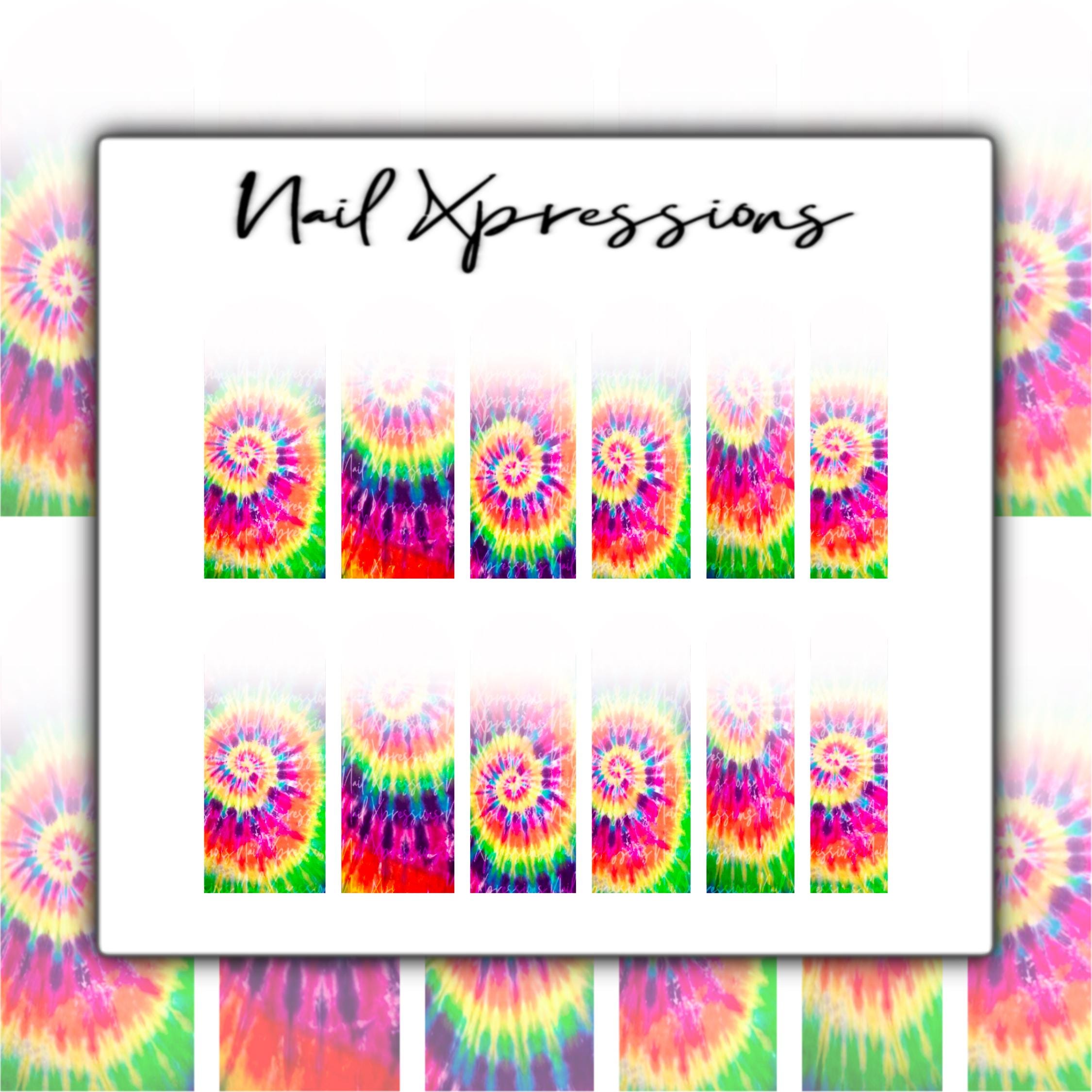 Ombré Tye Dye Nail Wraps