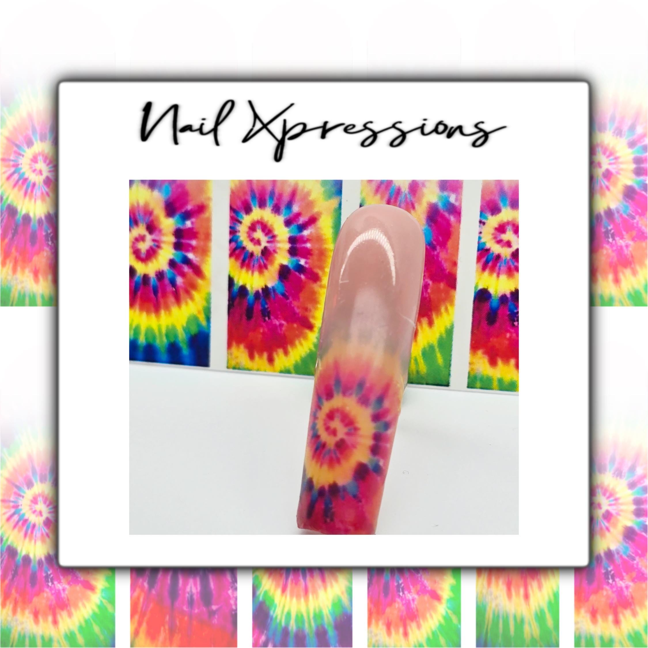 Ombré Tye Dye Nail Decals | Nail Art Water Transfer | Nail Wraps