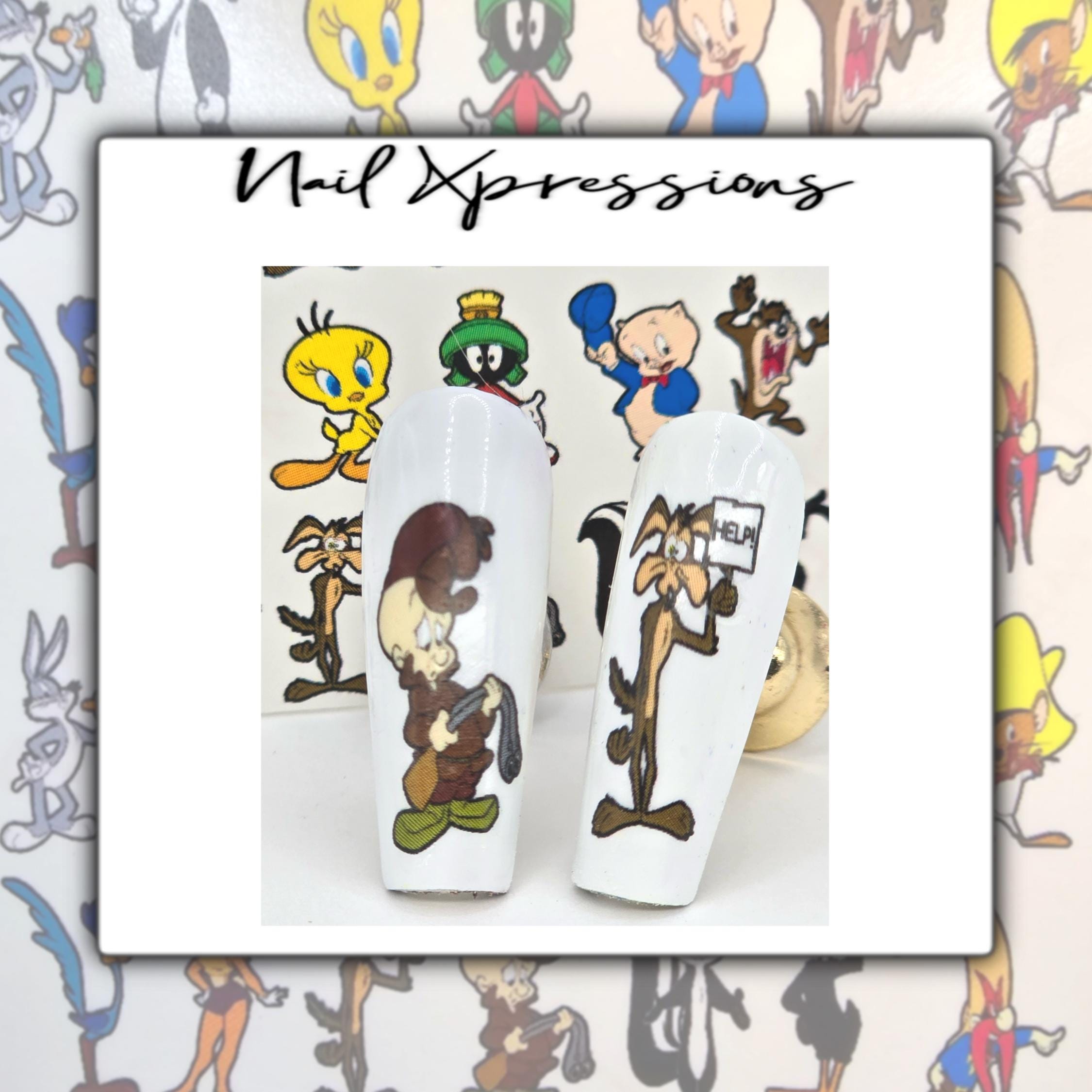 90s Cartoon Water Decals | Cartoon Nail Decals | 90s Nail Art | Nail Art | Nails | Nail Decals