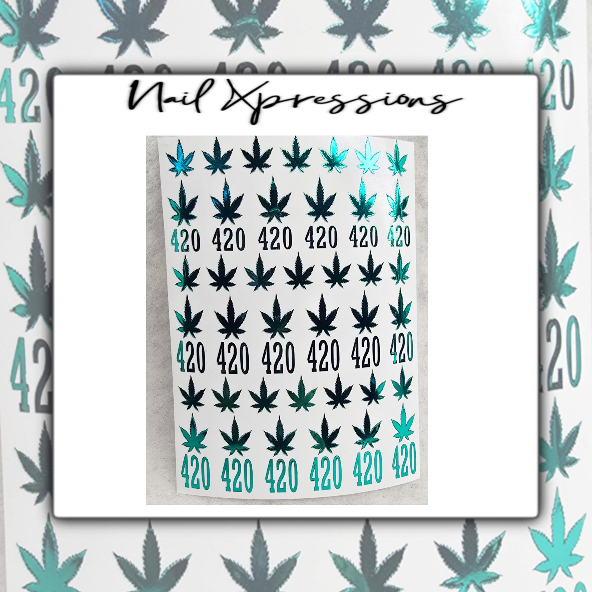 420 Vinyl Nail Sticker