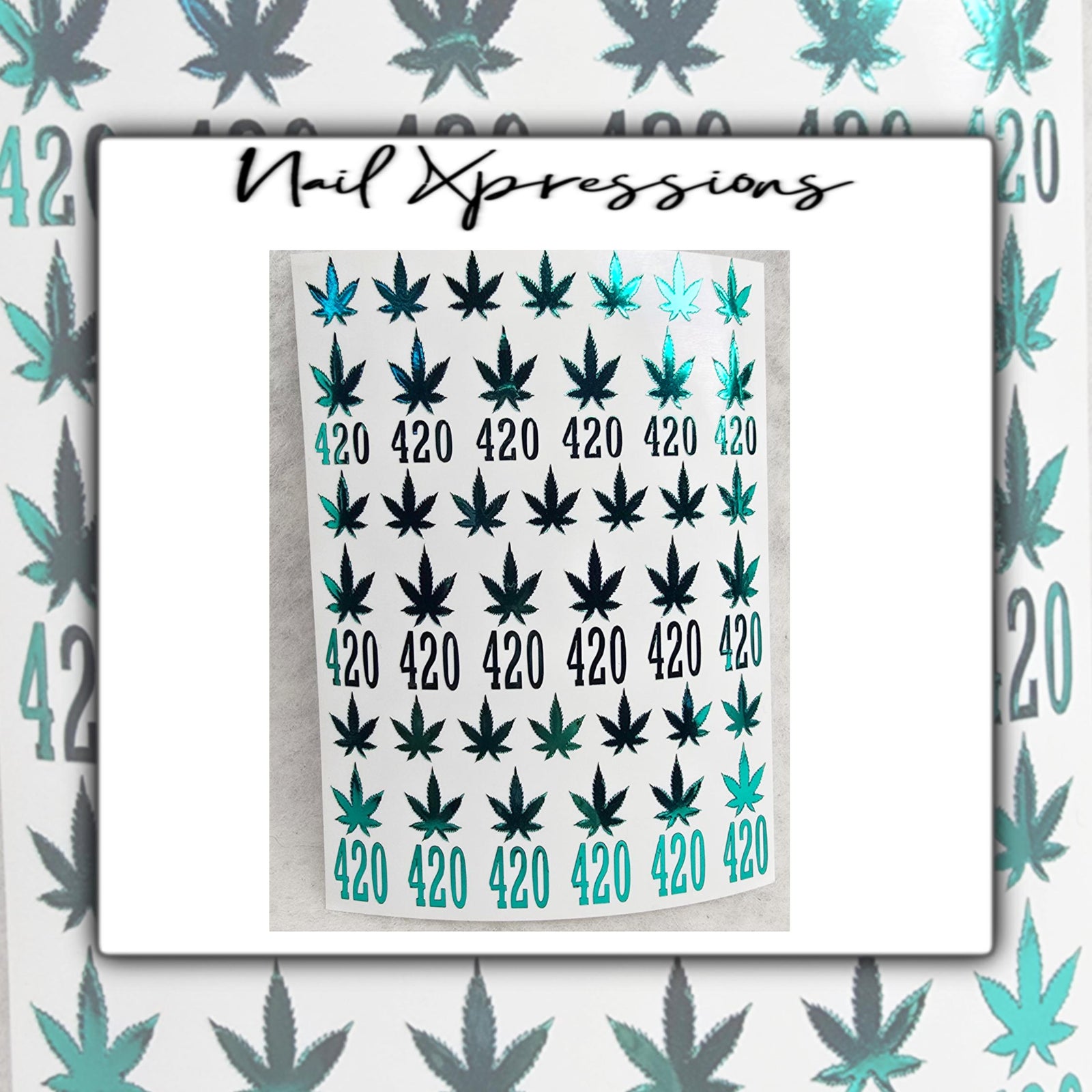 420 Vinyl Nail Sticker