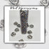 Vintage Silver Rose Nail Charms