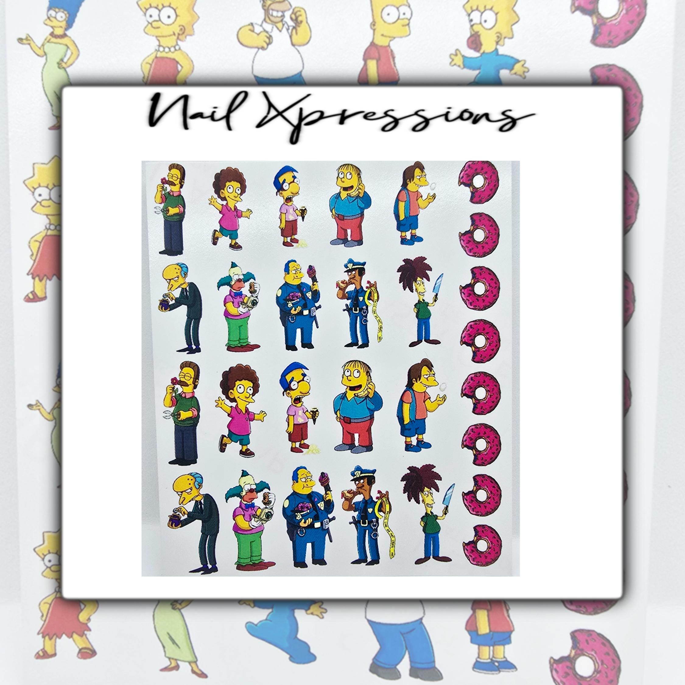 The Simpson Nail Decals