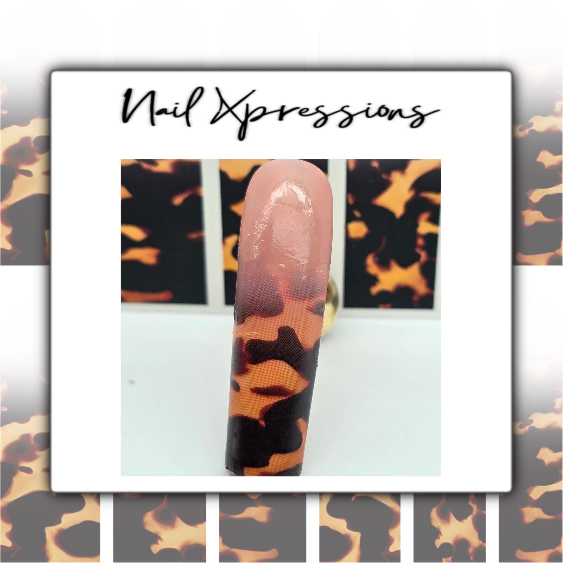 Ombré Tortoise Shell Nail Decals | Nail Art Water Transfer | Nail Wraps