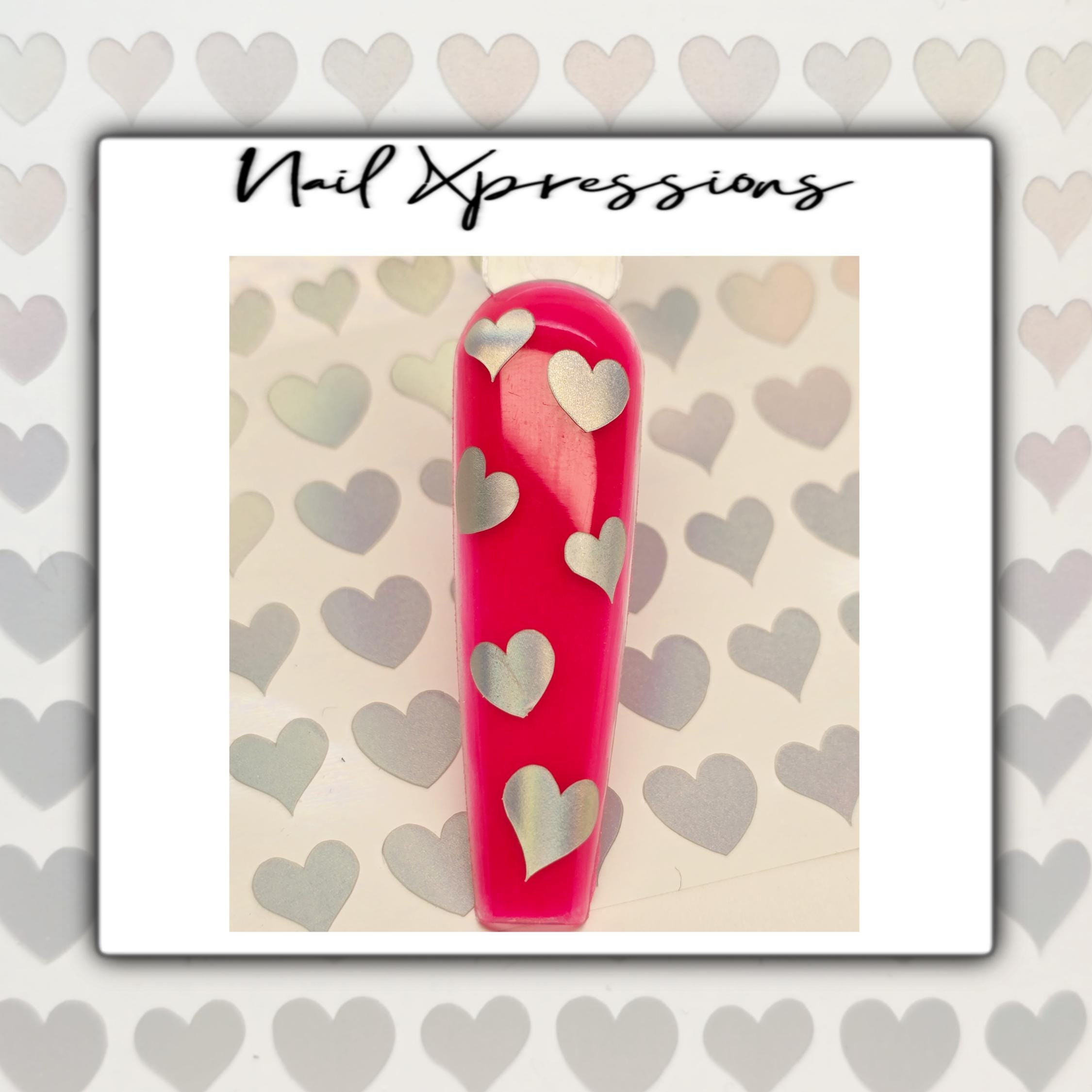 Cute Hearts Vinyl Nail Stickers | Nail Art | Custom Nail Art | Vinyl Nail Decals
