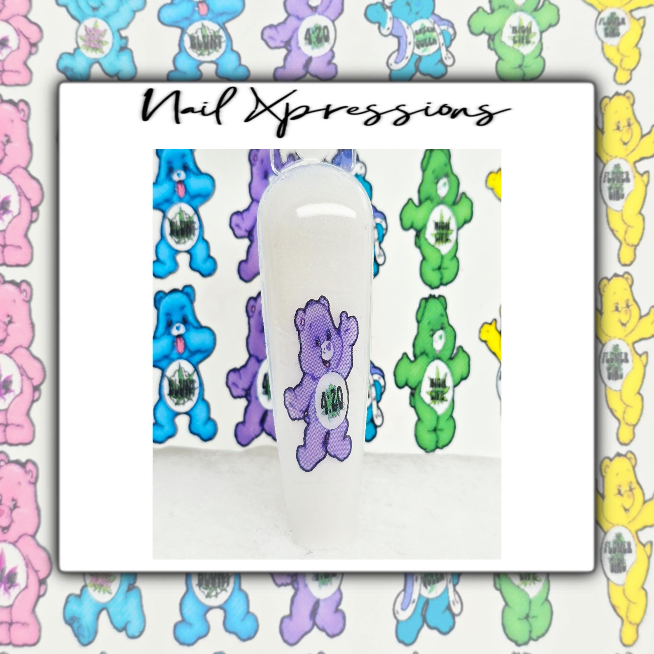 420 Don’t Care Bears Nail Decals