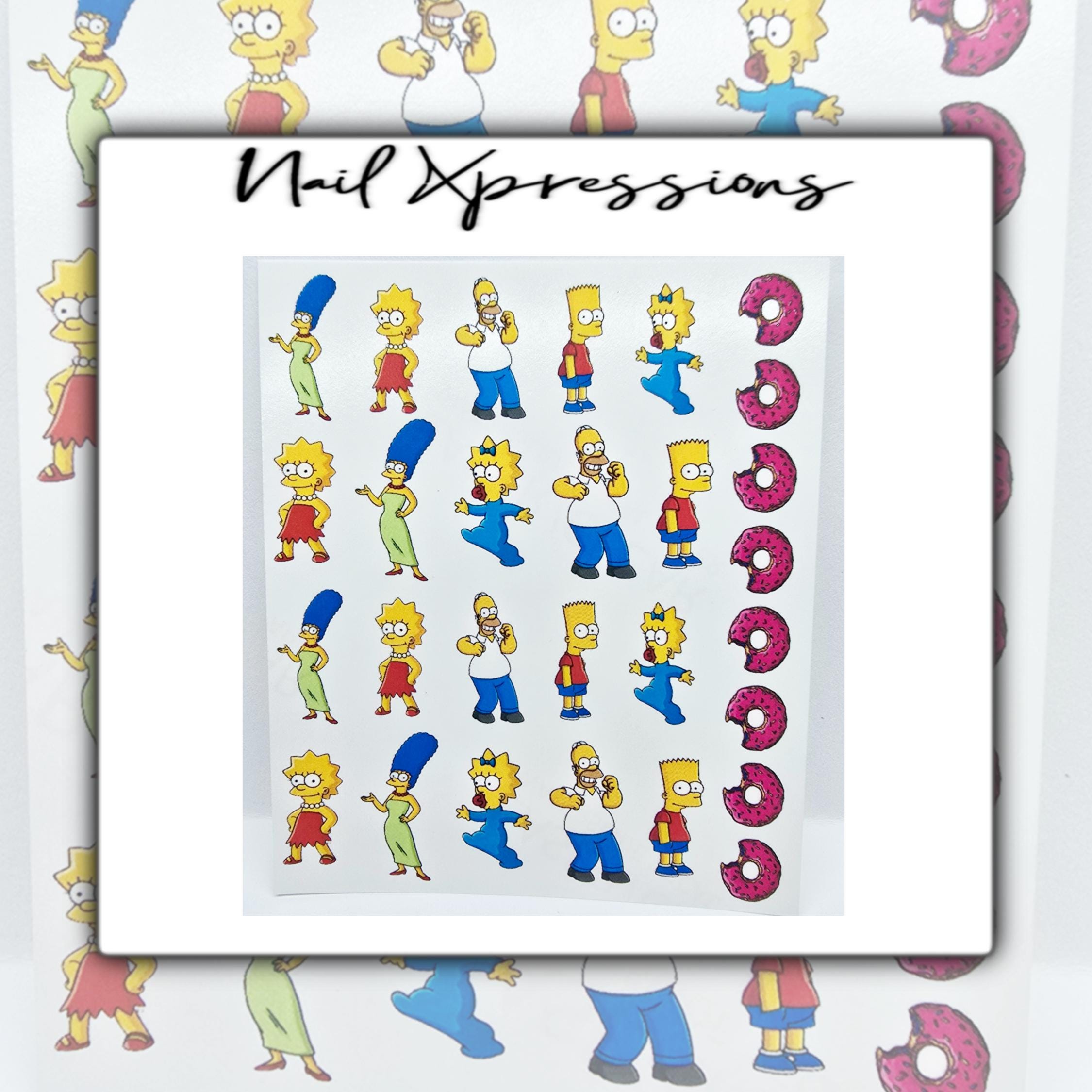 The Simpson Nail Decals