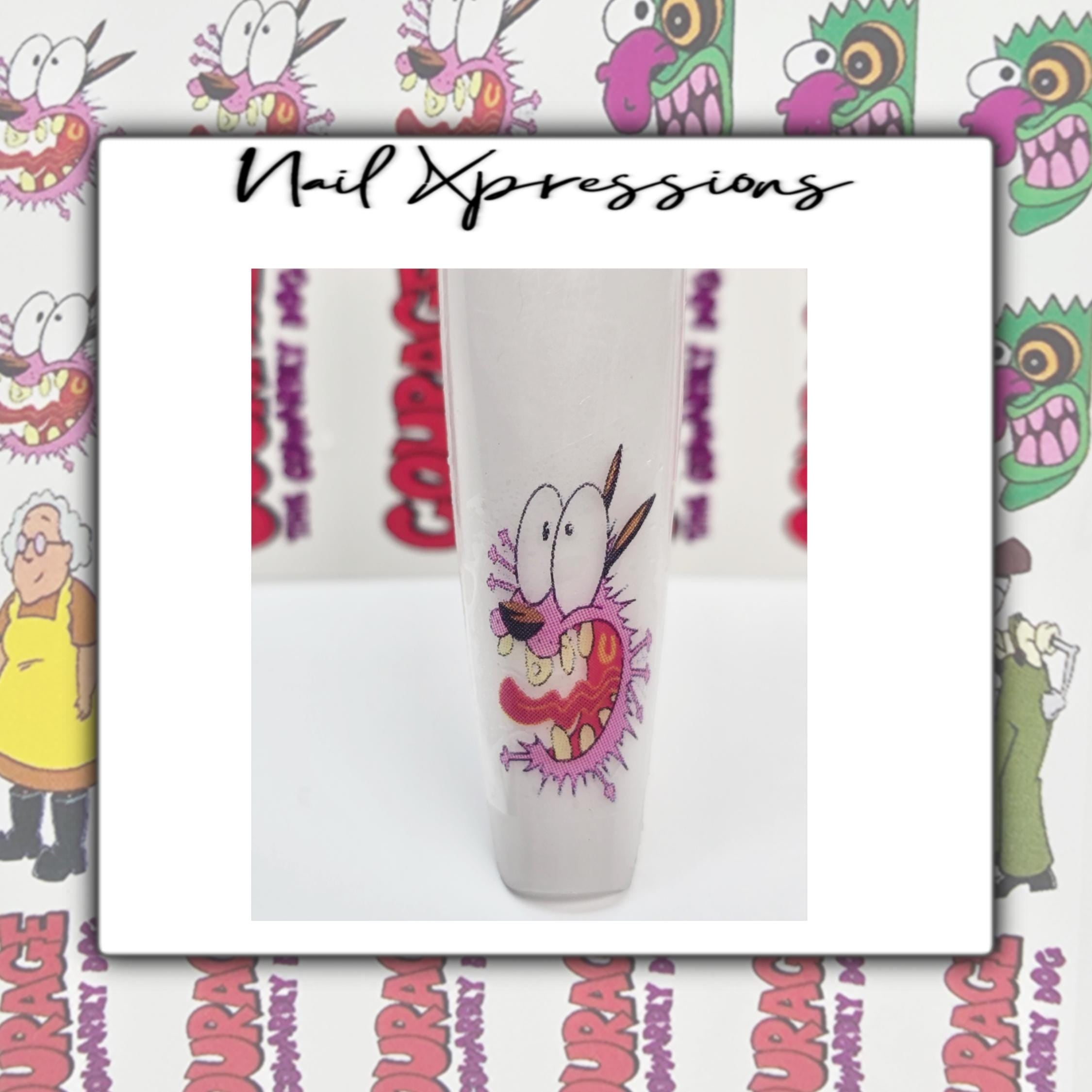 Cowardly Dog Water Nail Decal