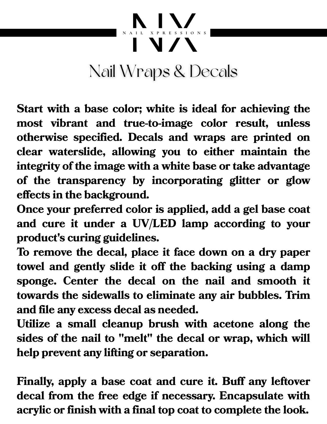 Tye Dye Nail Wraps | Nail Art Wrap | Water Transfer Nail Wrap | Custom Nail Wraps