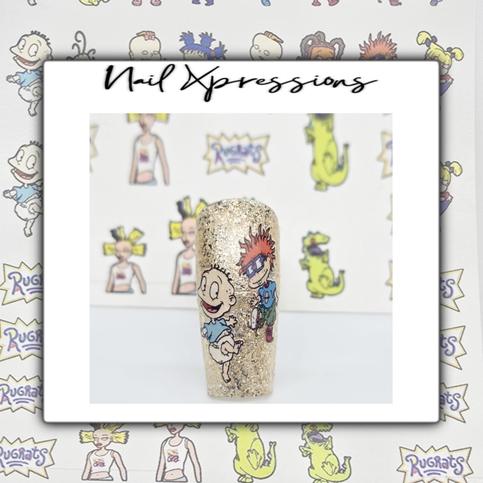 90’s Cartoon Vibes Water Nail Decal