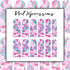 Pink Tropical Paradise Nail Decals | Nail Art Water Transfer | Nail Wraps