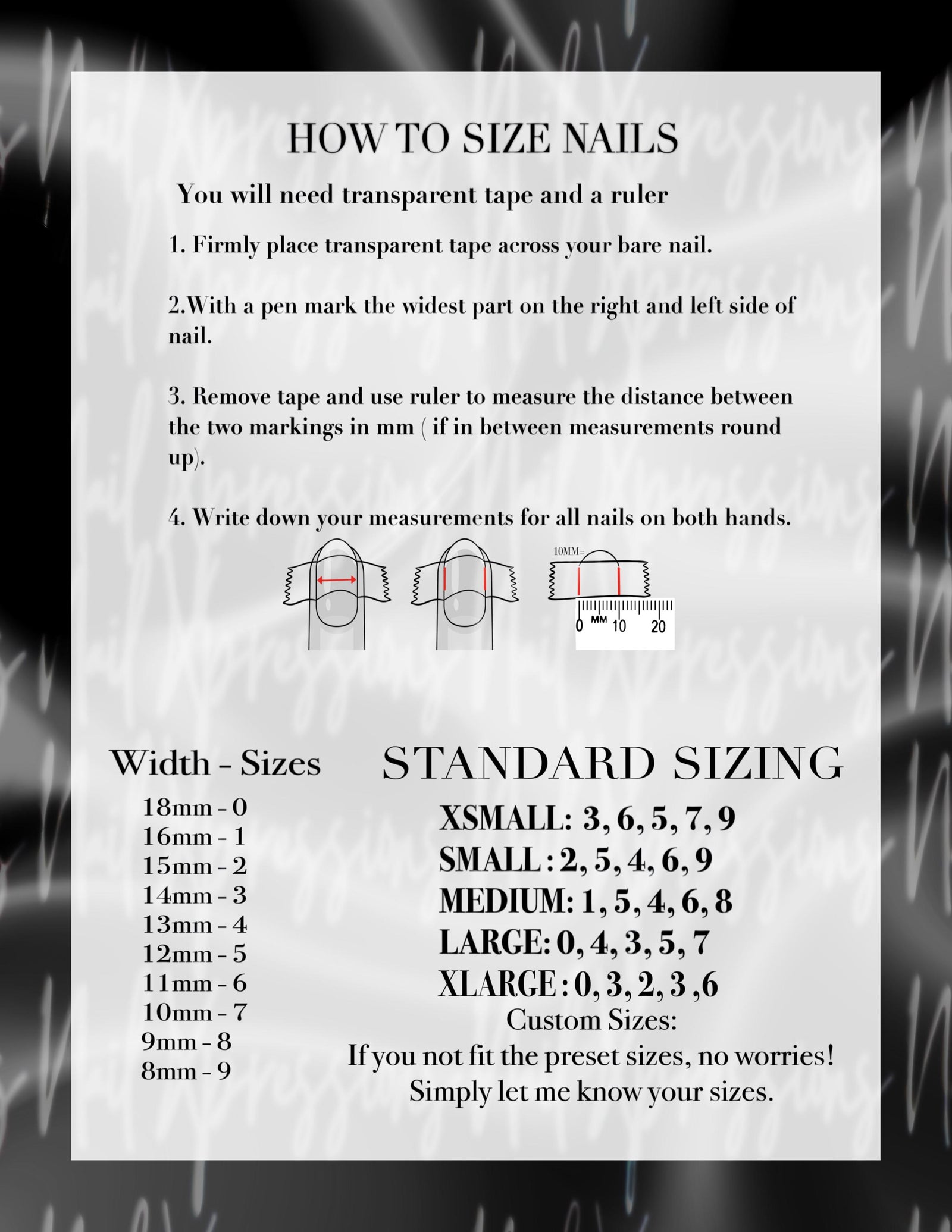Custom Acrylic Press on Nails | Custom Freestyle Press Nails | Reusable Nails | Multiple Size and Length Press on Nails