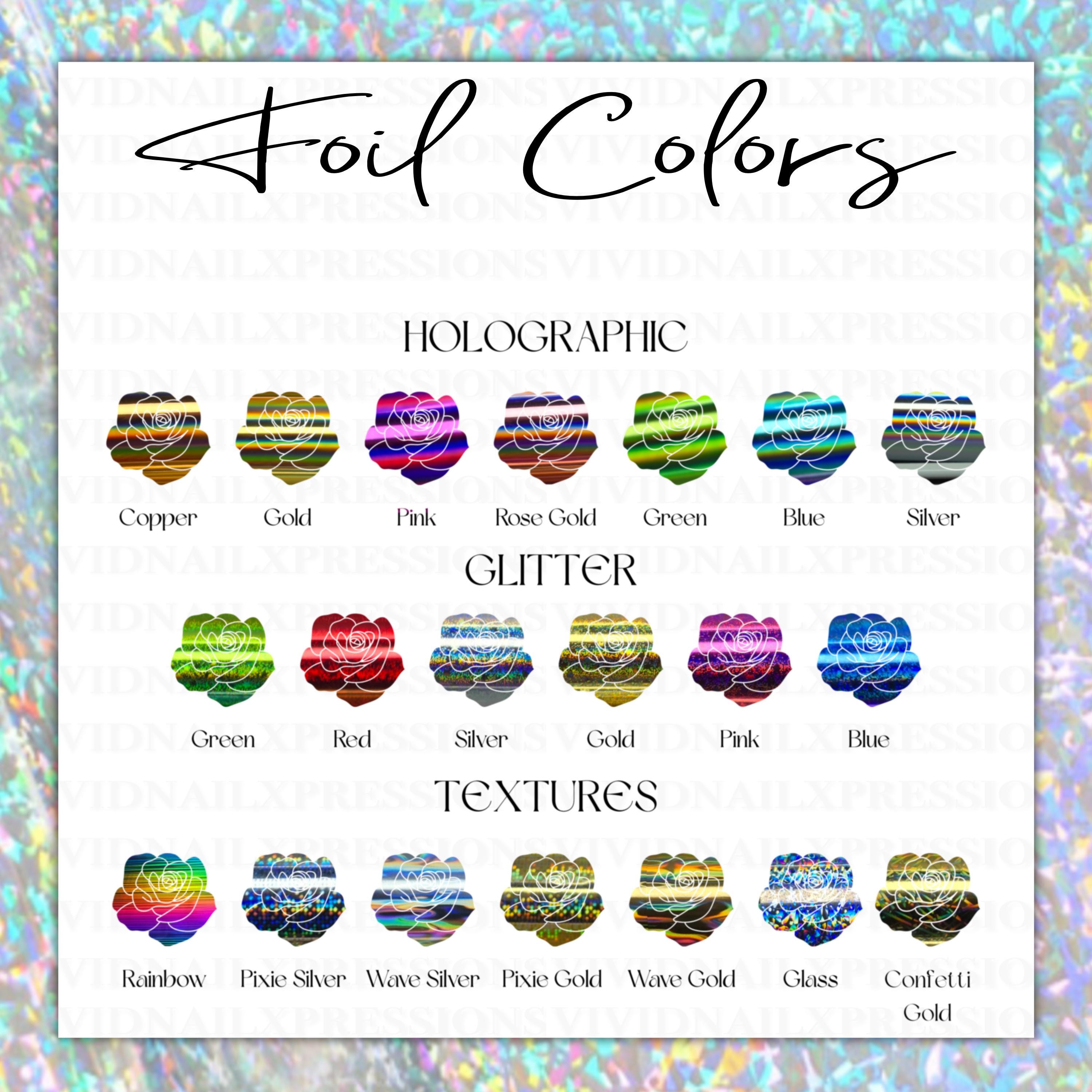 Floral Crescent Moon Foiled Water Nail Decal