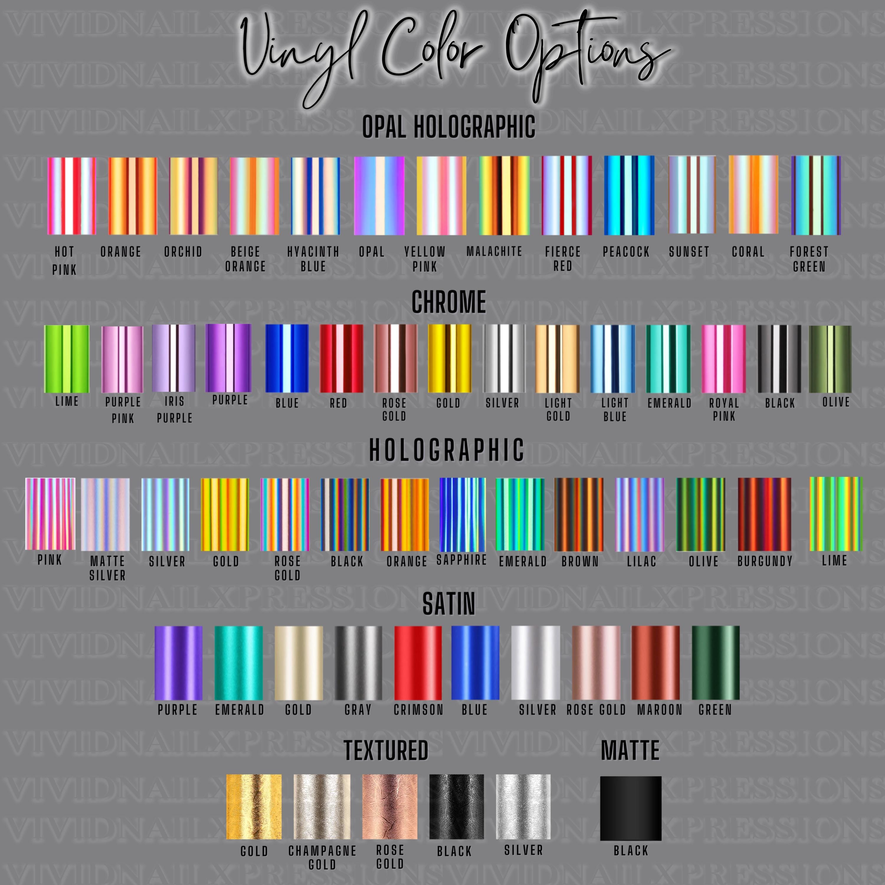 Custom Personalized Vinyl Nail Art Stickers | Nail Art Decorations | Multiple Color options
