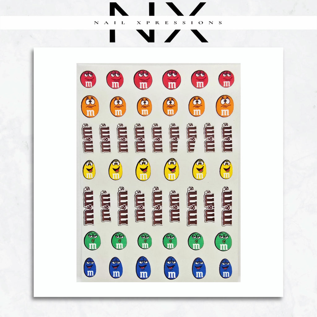 Chocolate Candies Nail Stickers | | Water Nail Decals | Clear Nail Stickers