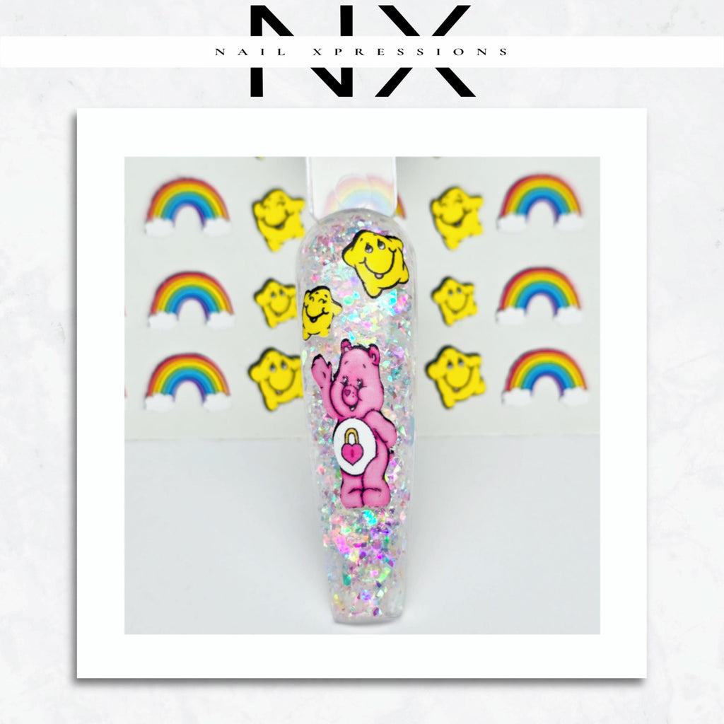 90’s Cartoon Bears Nail Stickers | Water Nail Decals | Nail Art Decoration