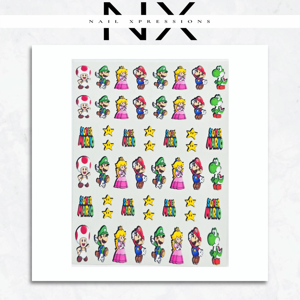 Gamer Nail Art Stickers | Water Nail Decals | Nail Art Decoration