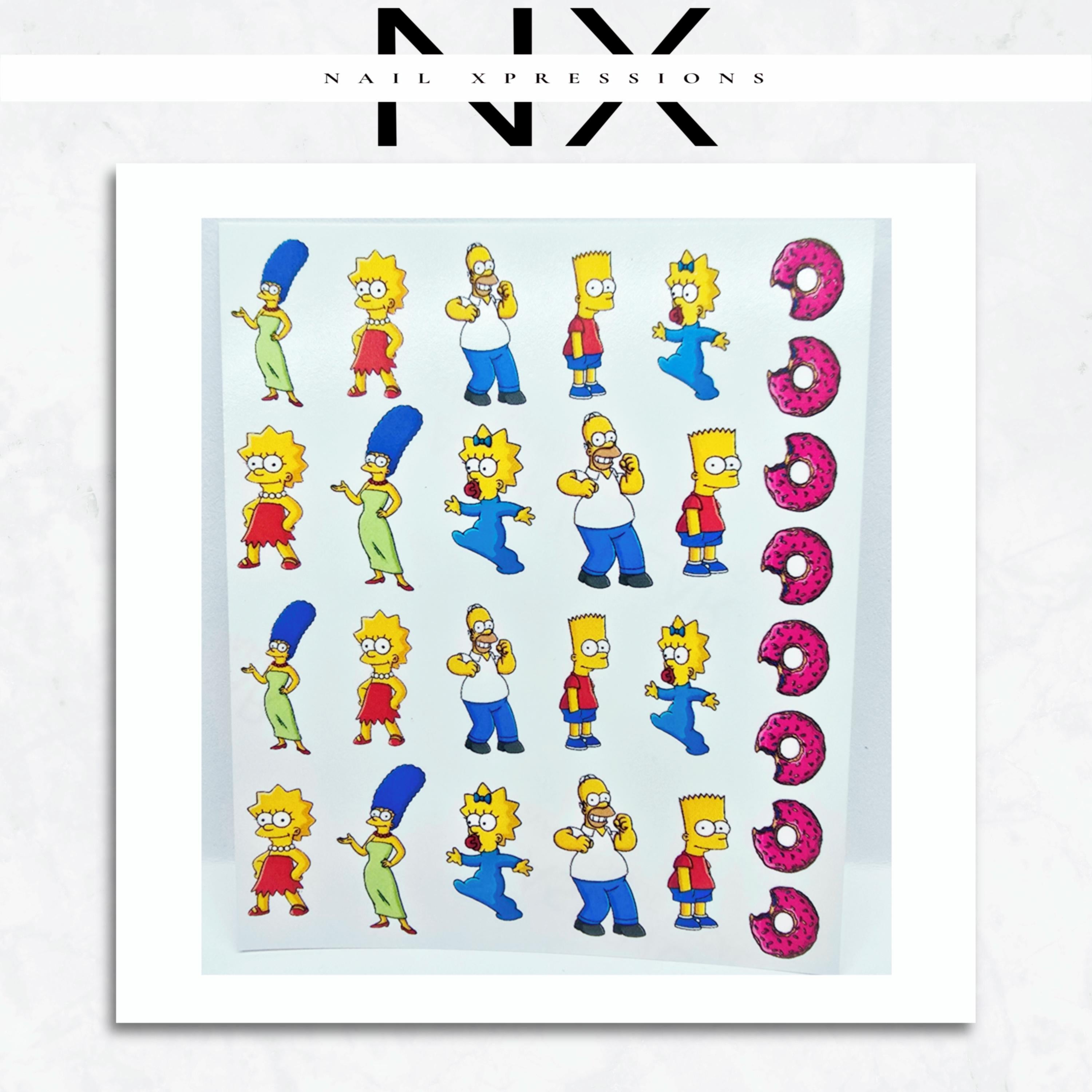Character Nail Art | Favorite Simpson Water Nail Decals | Nail Art Decoration