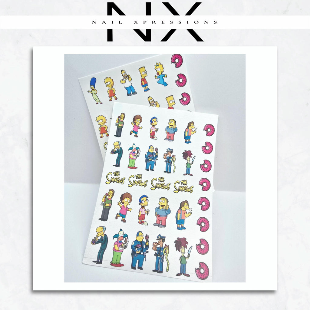 Character Nail Art | Favorite Simpson Water Nail Decals | Nail Art Decoration