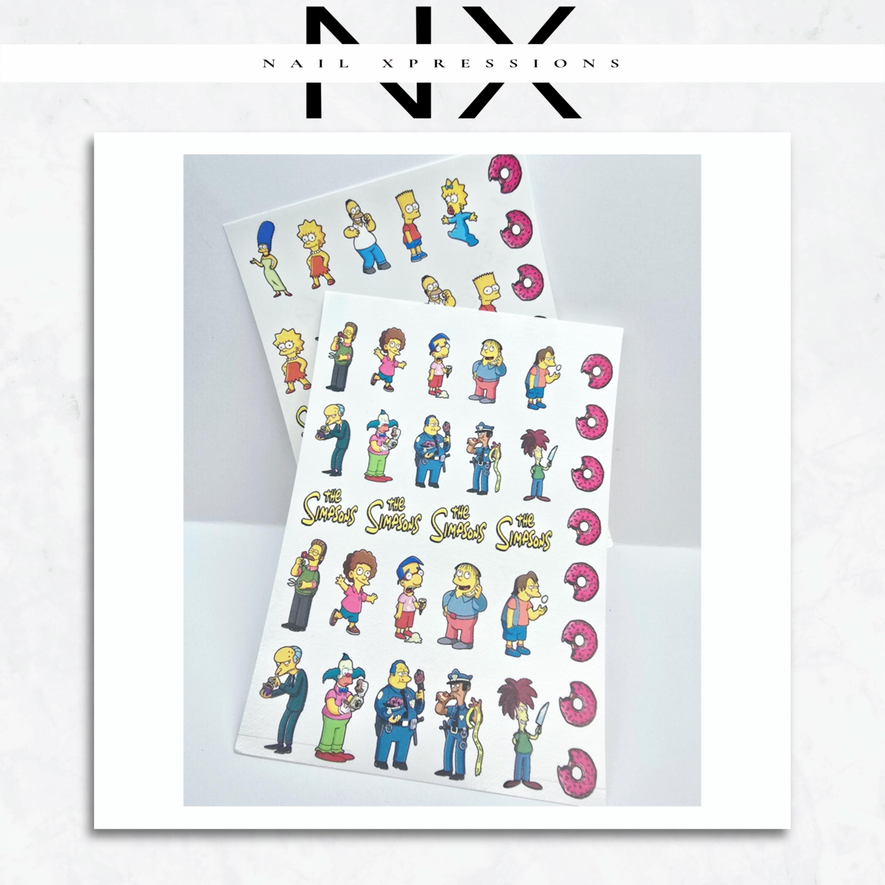 Character Nail Art | Favorite Simpson Water Nail Decals | Nail Art Decoration