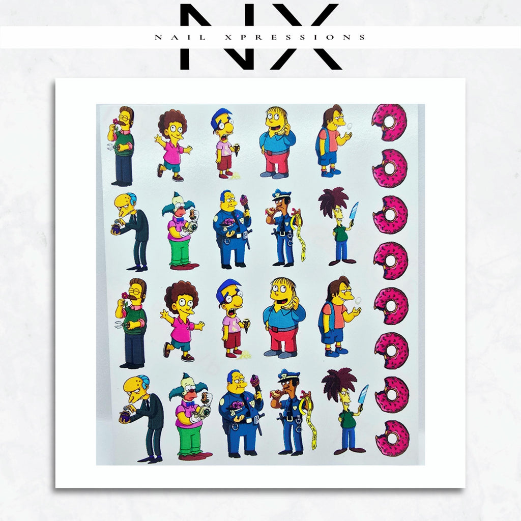 Character Nail Art | Favorite Simpson Water Nail Decals | Nail Art Decoration