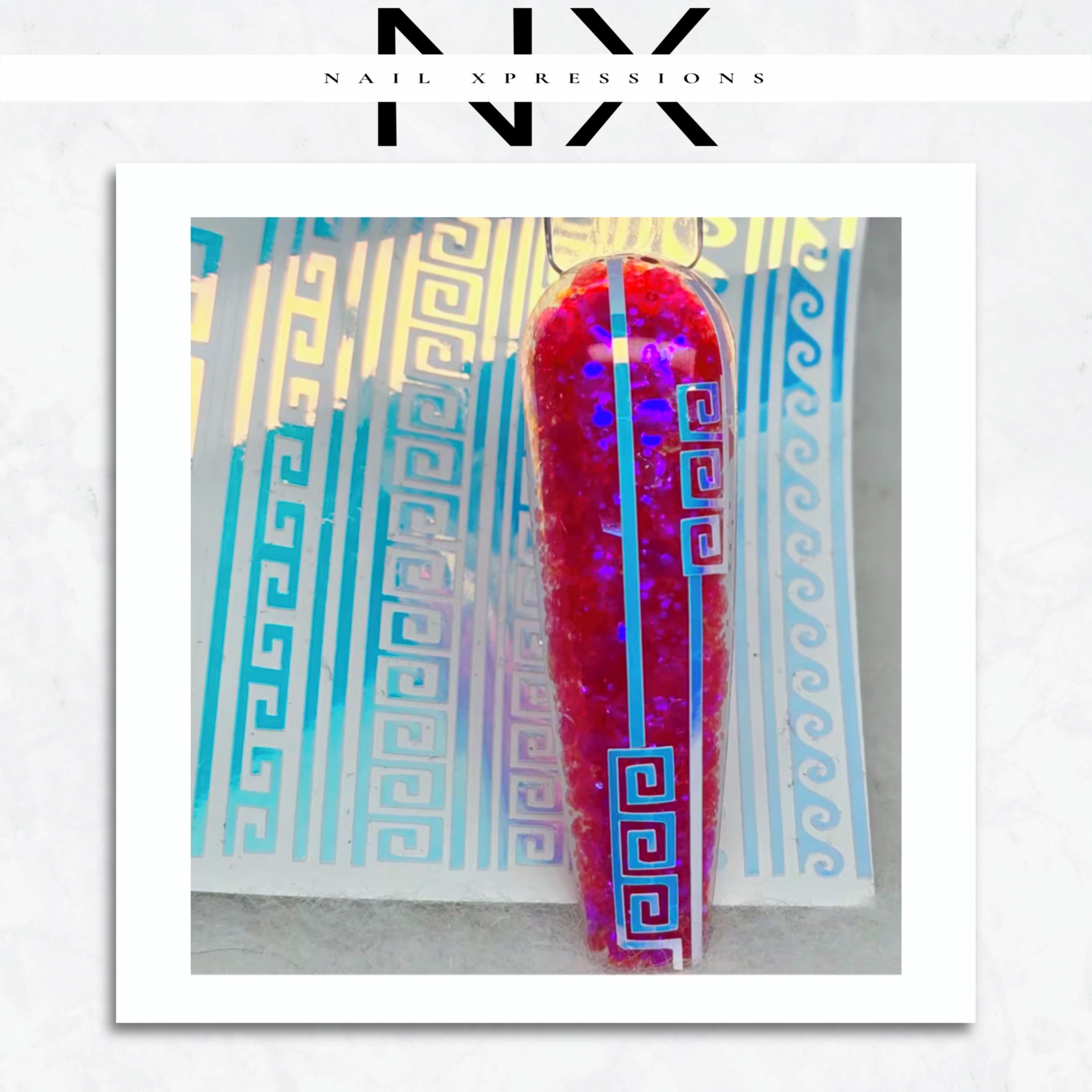 Greek Key Vinyl Nail Sticker