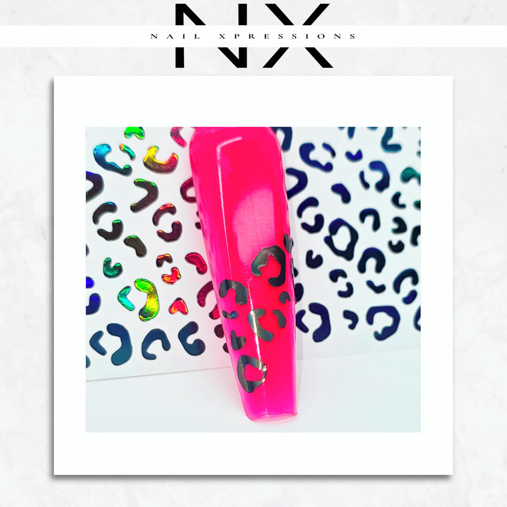 Cheetah Print Vinyl Nail Stickers