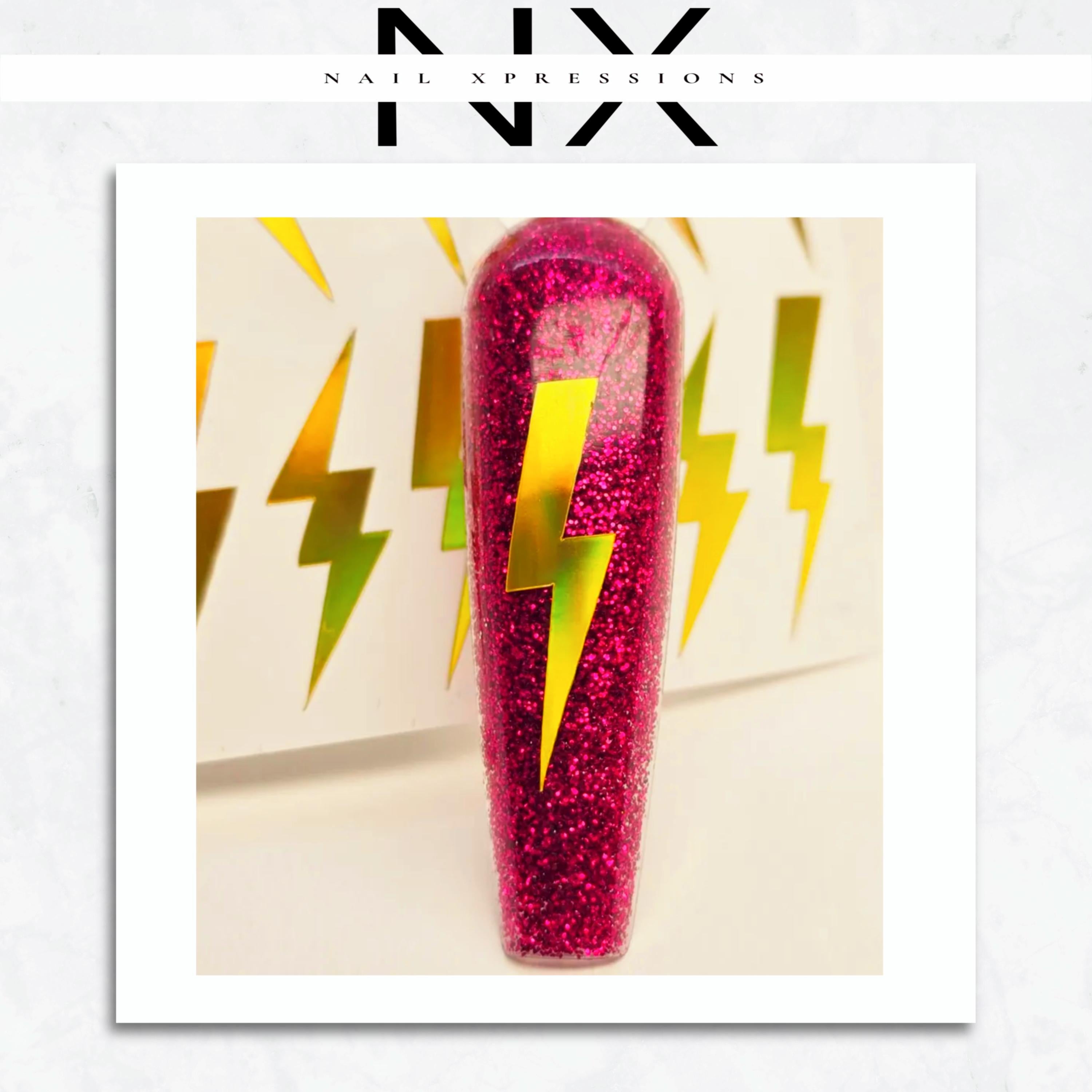Lightning Bolt Nail Sticker