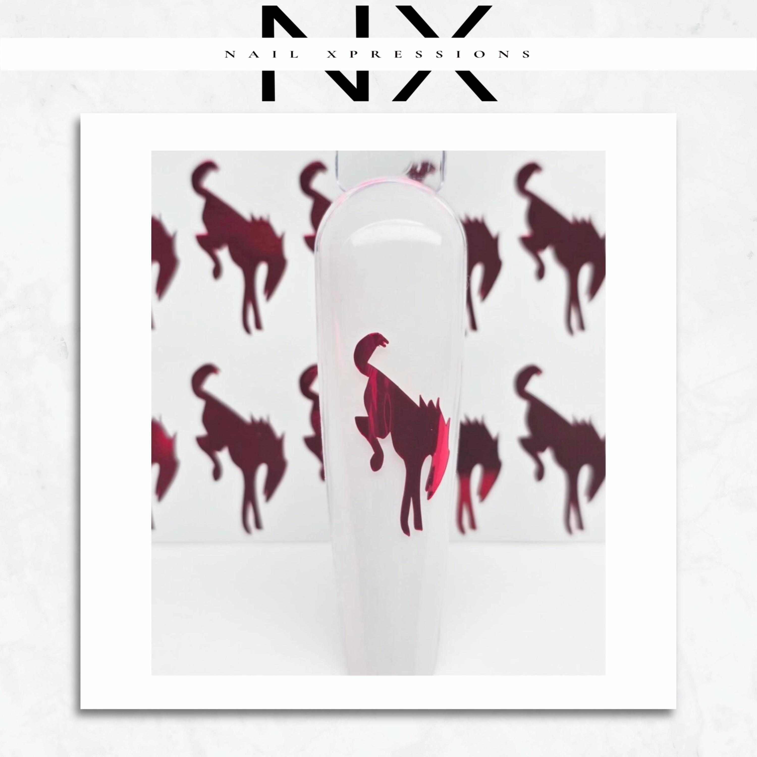 Bucking Horse Vinyl Nail Sticker