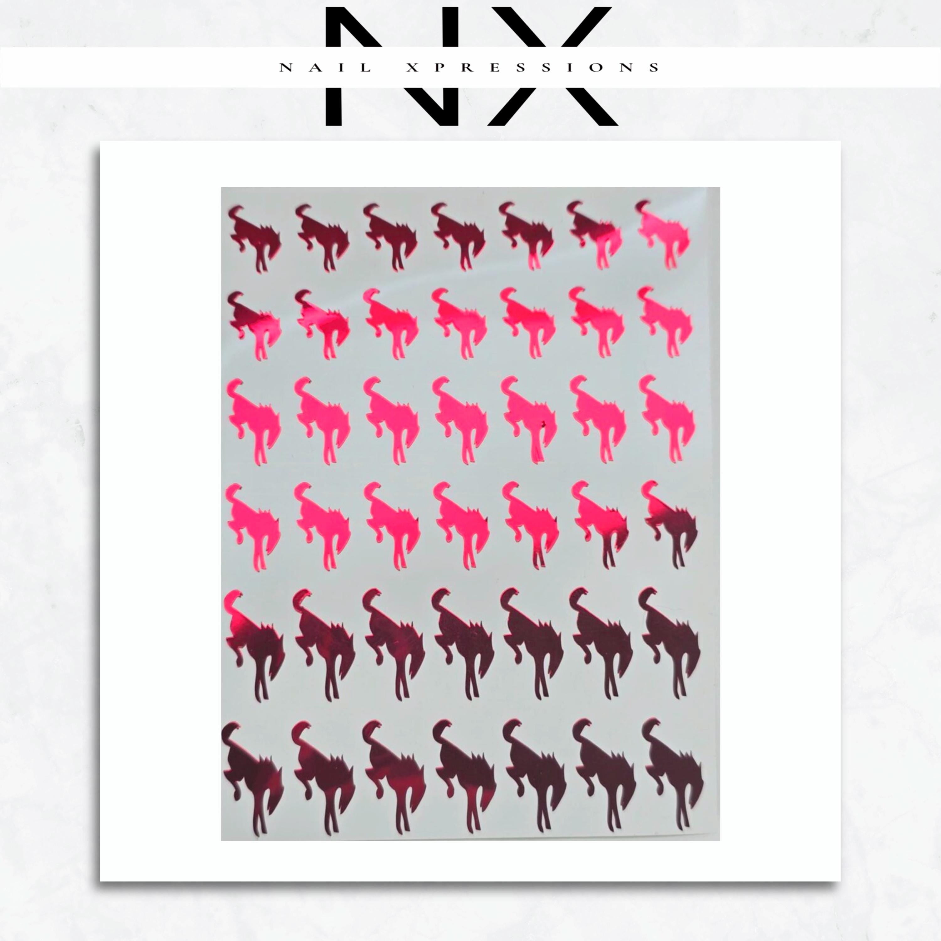 Bucking Horse Vinyl Nail Sticker
