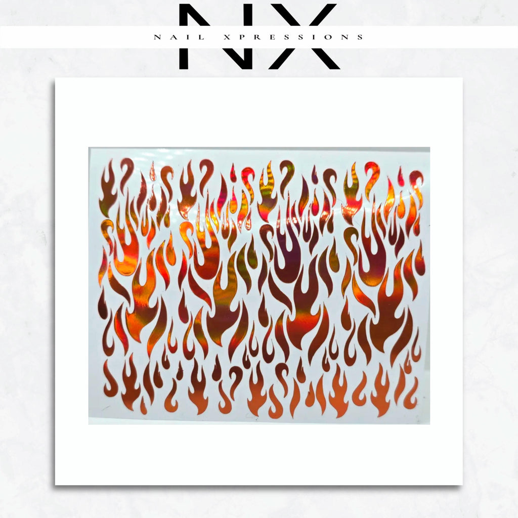 Flame Vinyl Nail Sticker